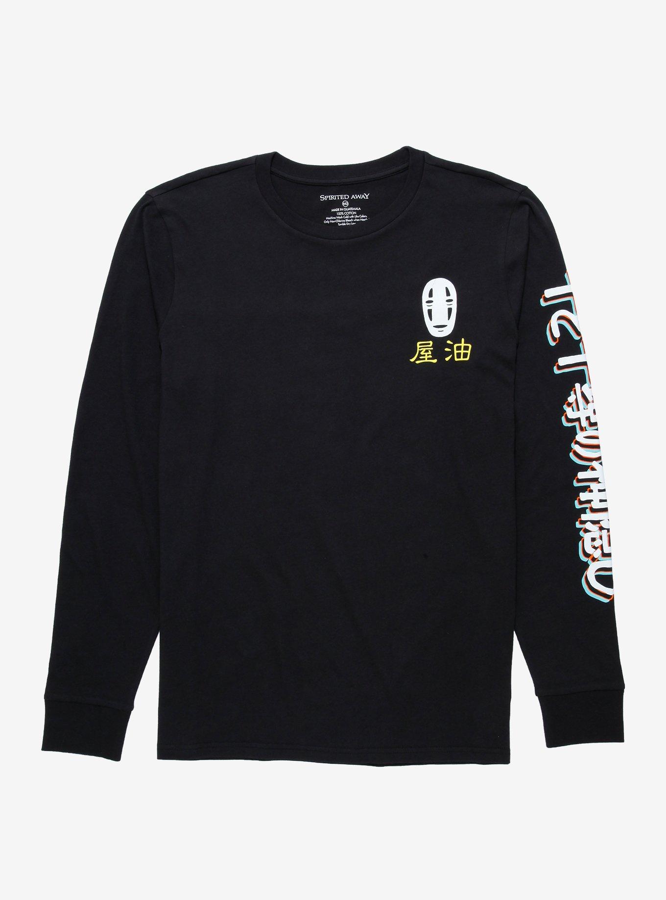 Studio Ghibli Spirited Away No-Face Neon Lights Long Sleeve T-Shirt - BoxLunch Exclusive, BLACK, alternate