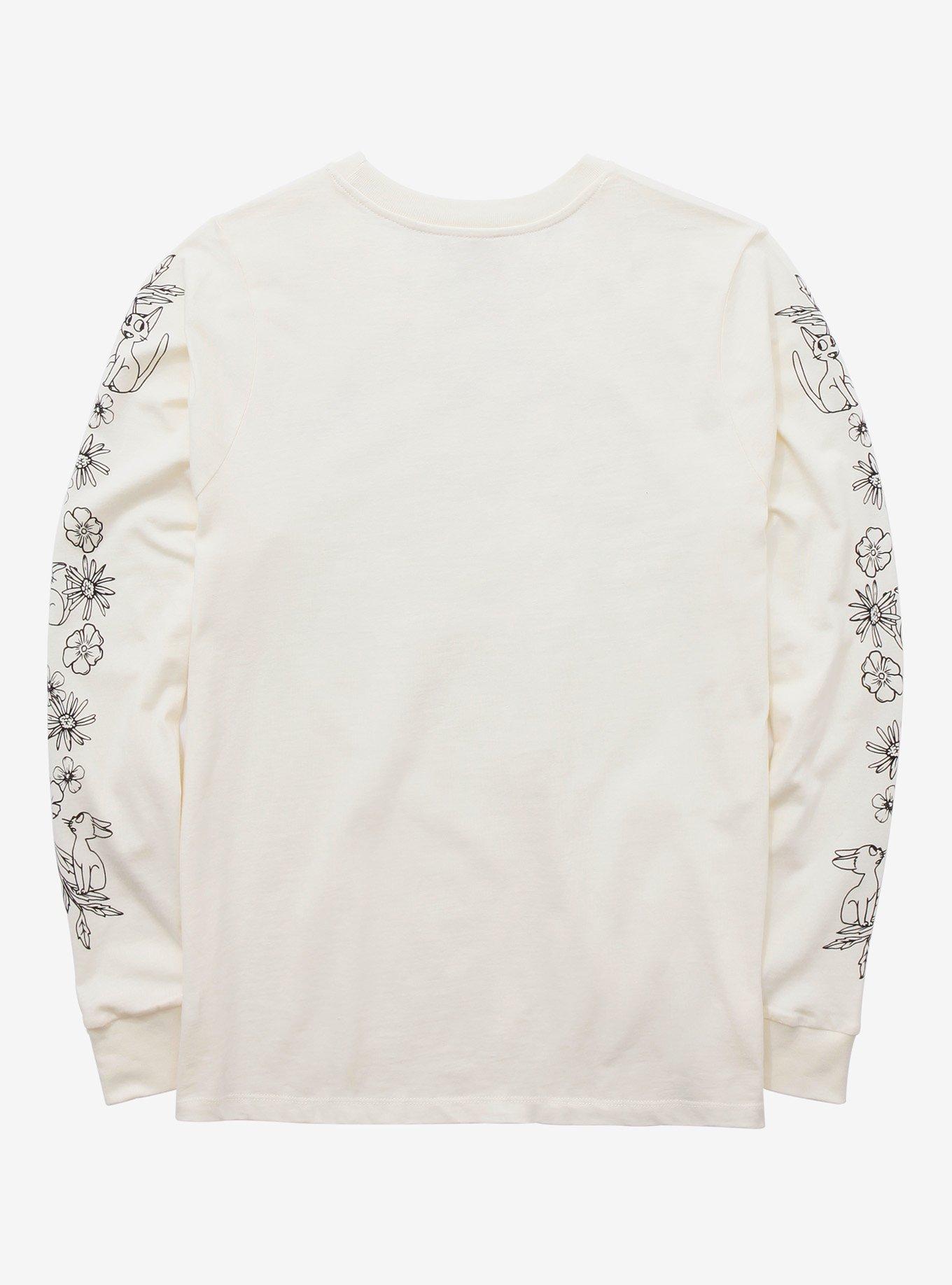 Studio Ghibli Kiki's Delivery Service Floral Long Sleeve T-Shirt - BoxLunch Exclusive, WHITE, alternate