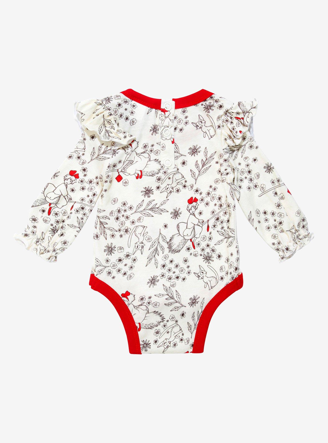 Studio Ghibli Kiki's Delivery Service Line Art Long Sleeve Infant One-Piece - BoxLunch Exclusive, , alternate