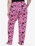BT21 Black & Pink Girls Pajama Pants Plus Size, PINK, alternate