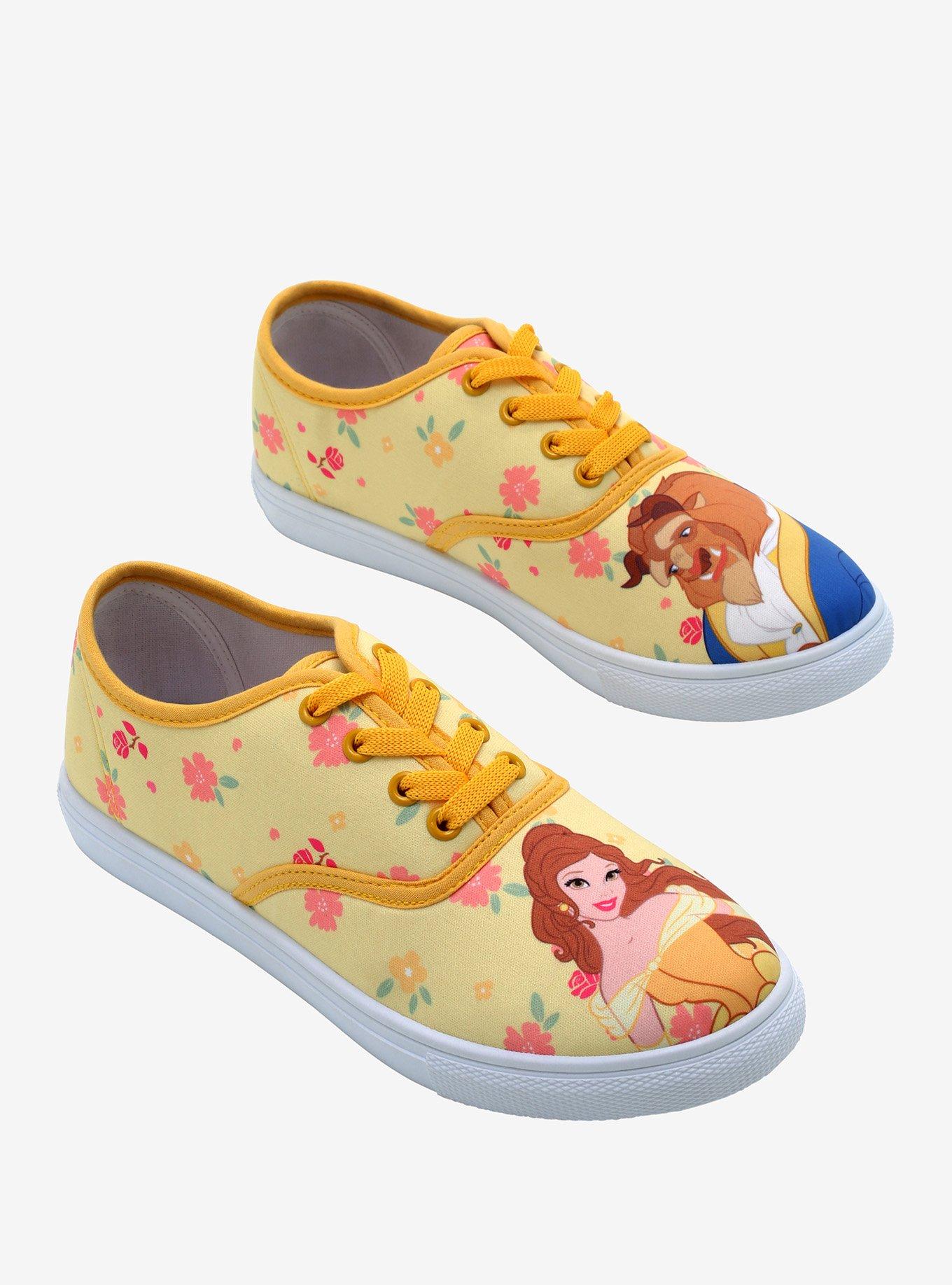 Disney Beauty And The Beast Belle & Beast Floral Lace-Up Sneakers, MULTI, alternate