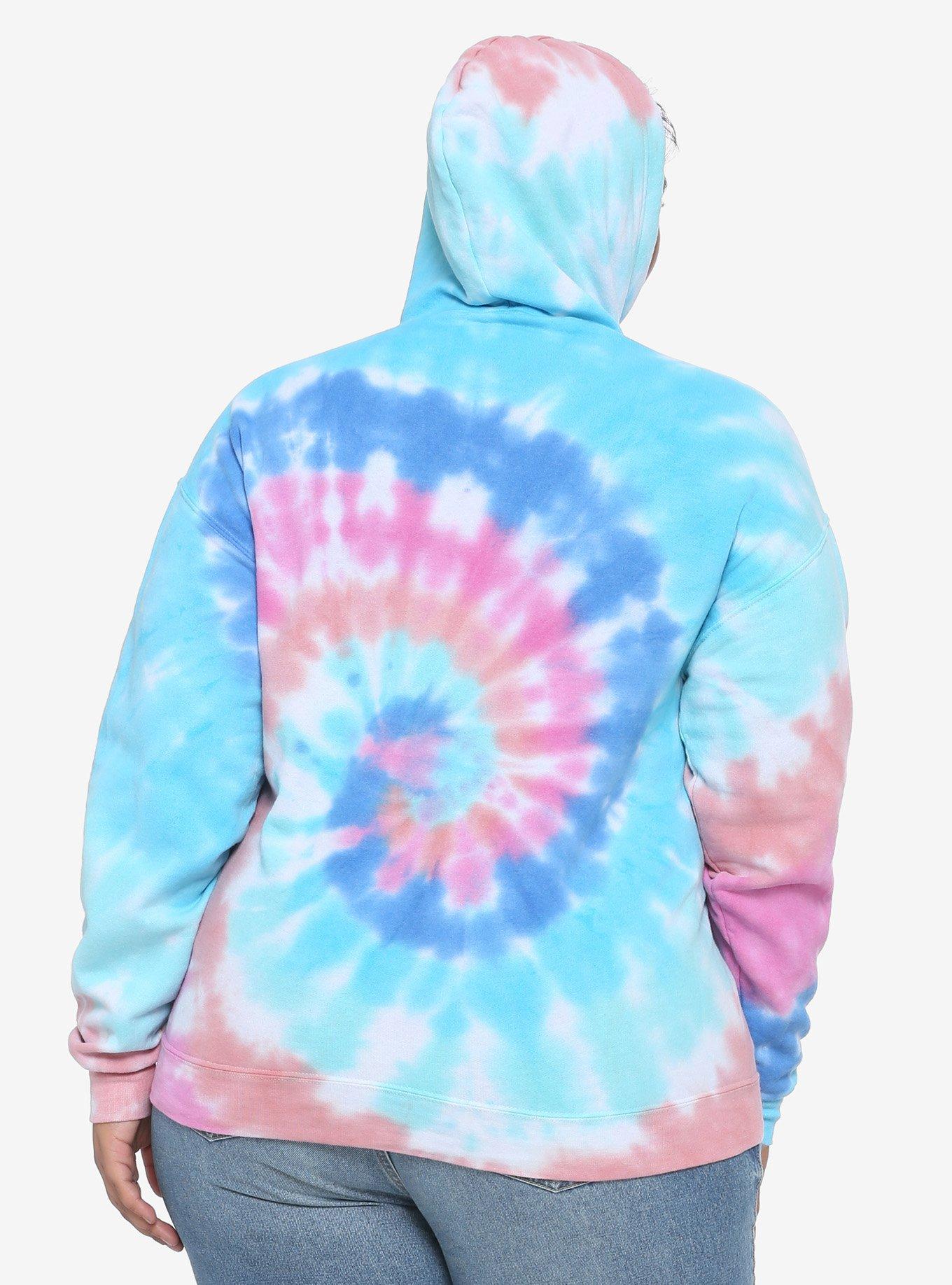 Disney Lilo & Stitch Spiral Tie-Dye Girls Hoodie Plus Size, MULTI, alternate