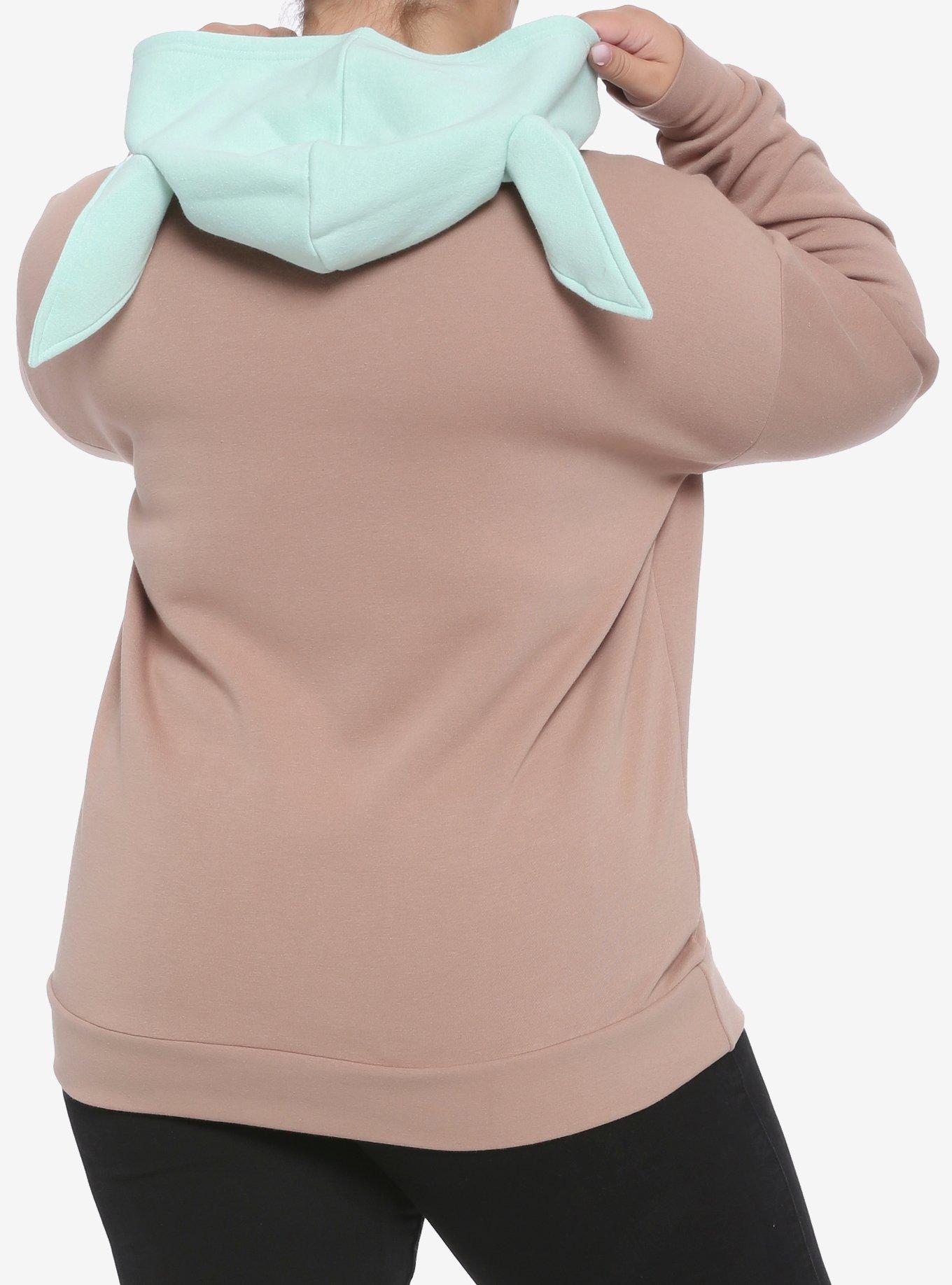 Her Universe Star Wars The Mandalorian The Child Girls Hoodie Plus Size, GREEN, alternate