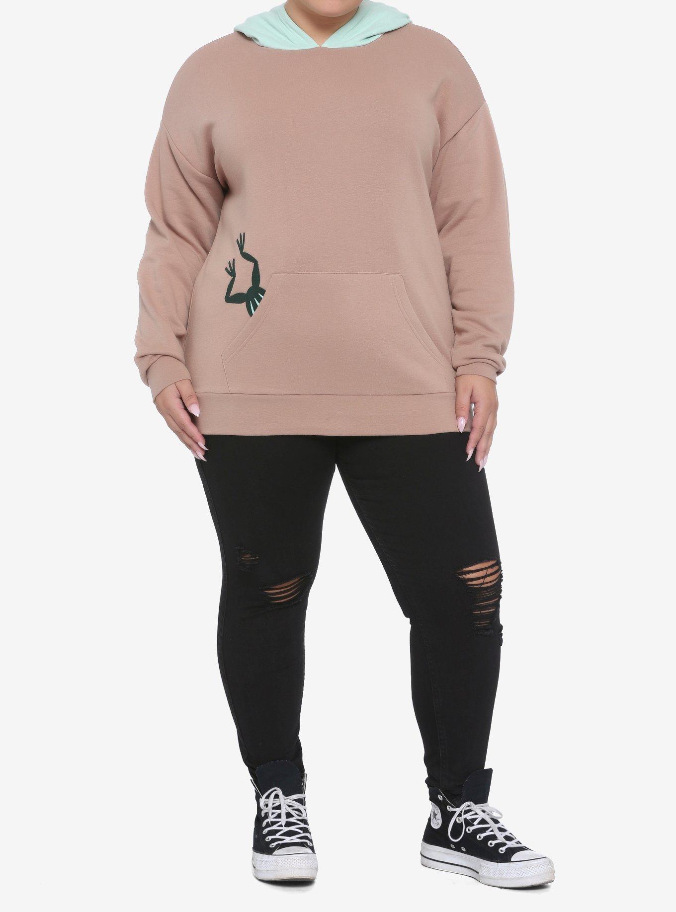 Her Universe Star Wars The Mandalorian The Child Girls Hoodie Plus Size, GREEN, alternate