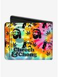 Cheech Chong Caricature Faces Pot Leaves Tie Dye Bifold Wallet, , alternate