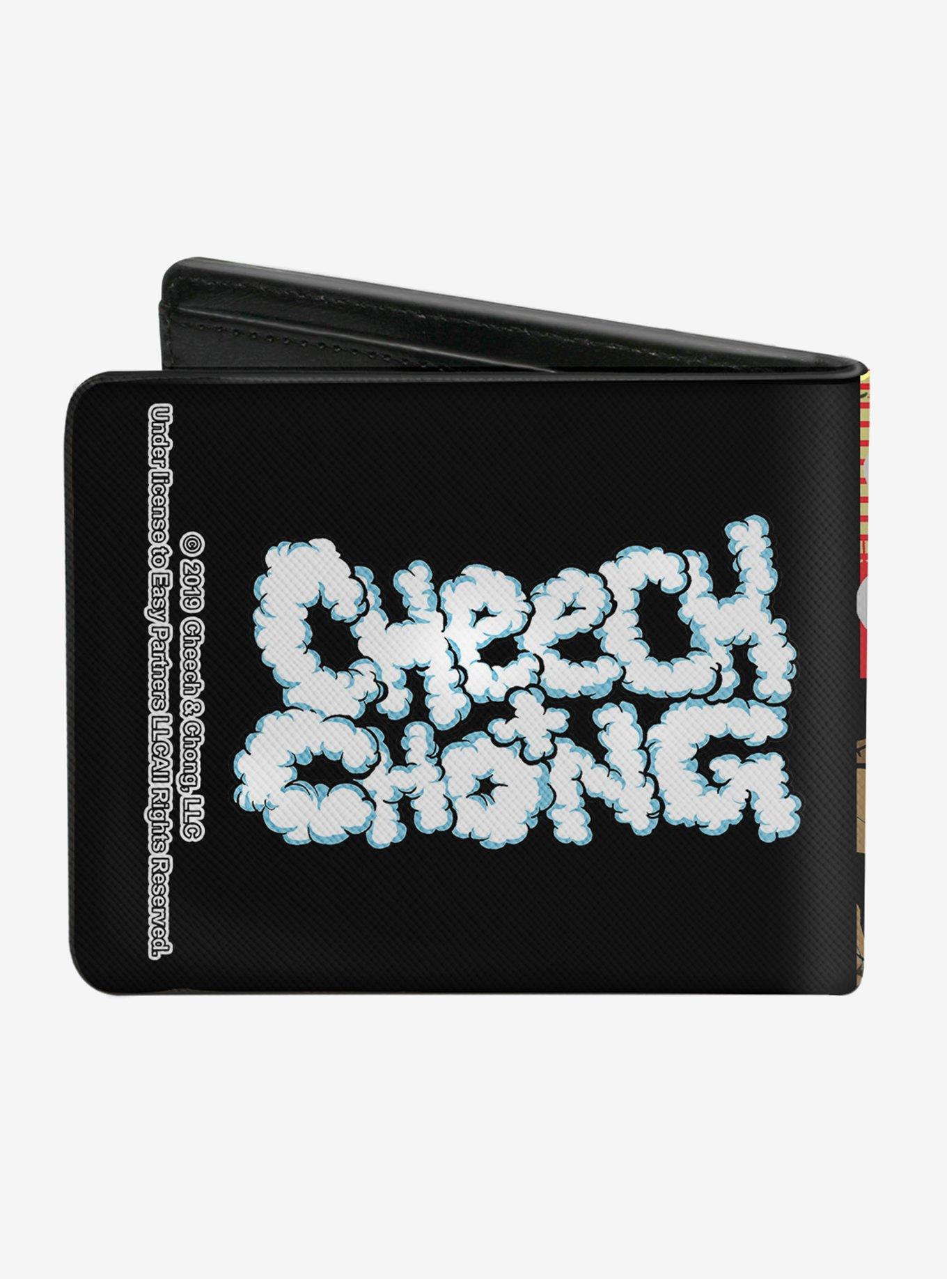 Cheech Chong on Couch Cartoon Smoke Cloud Bifold Wallet, , hi-res