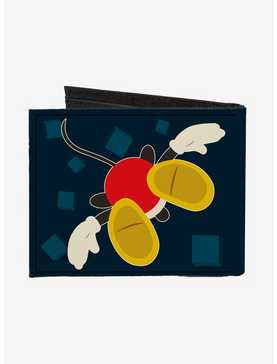 Disney Mickey Mouse Pose Alternate Views Head Feet Blocks Bifold Canvas Wallet, , hi-res