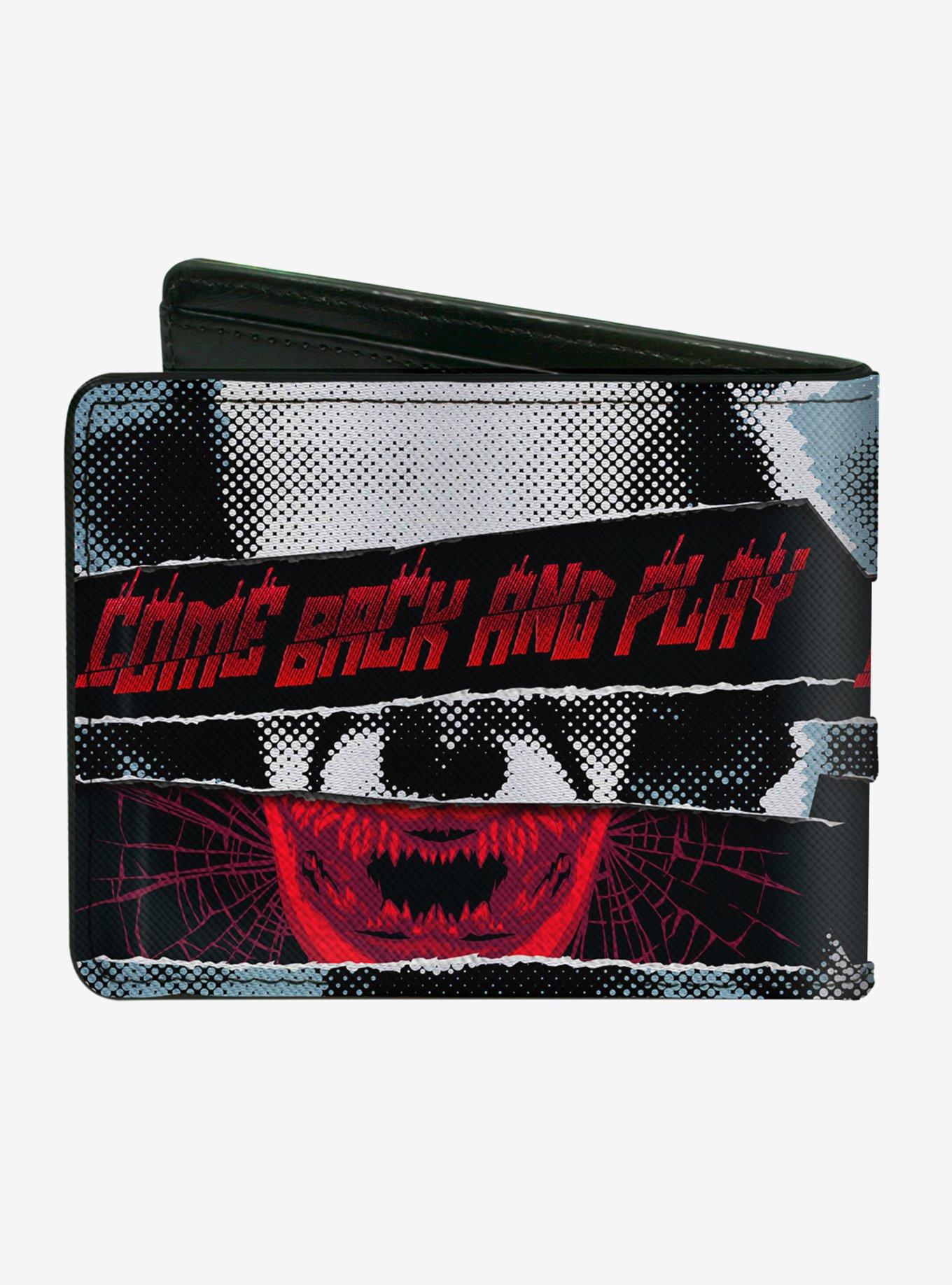 It Chapter Two Pennywise Come Back and Play Collage Bifold Wallet, , hi-res