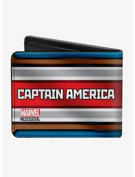 Marvel Captain America Text A Logo Stripe Bifold Wallet, , hi-res