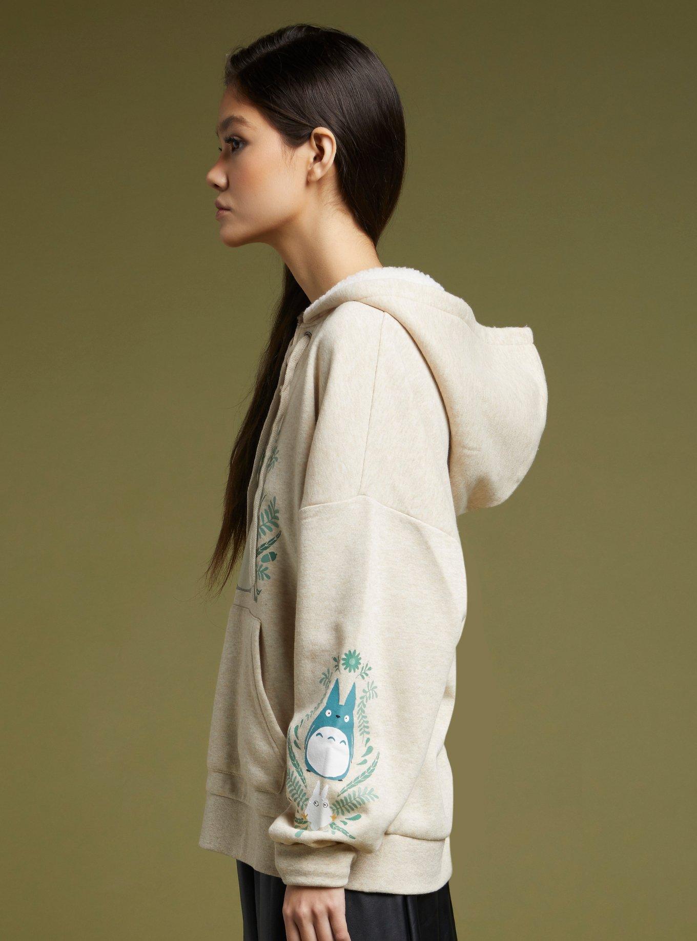 Her Universe Studio Ghibli My Neighbor Totoro Sherpa Lace-Up Hoodie, MULTI, alternate