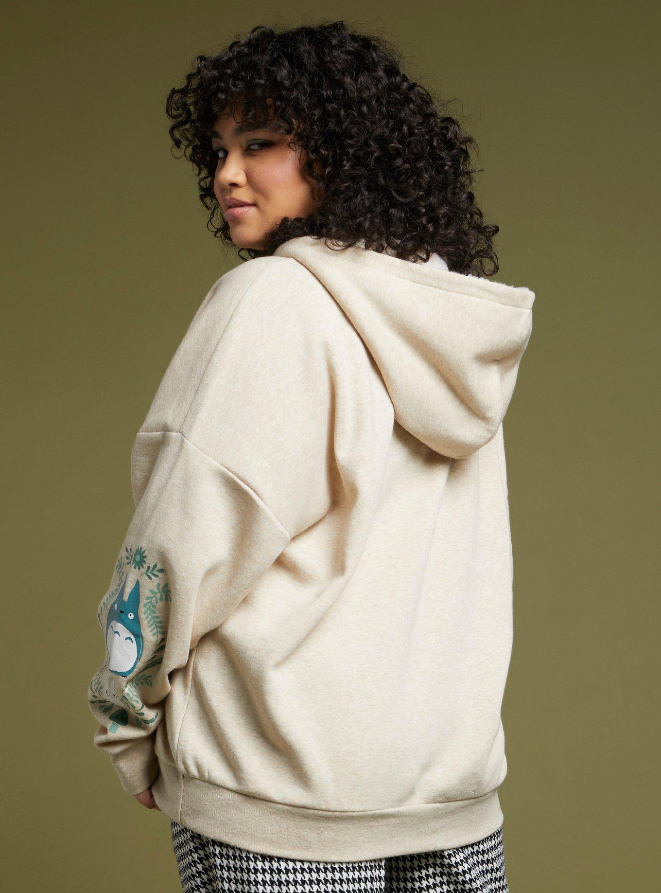 Her Universe Studio Ghibli My Neighbor Totoro Sherpa Lace-Up Hoodie Plus Size, MULTI, alternate