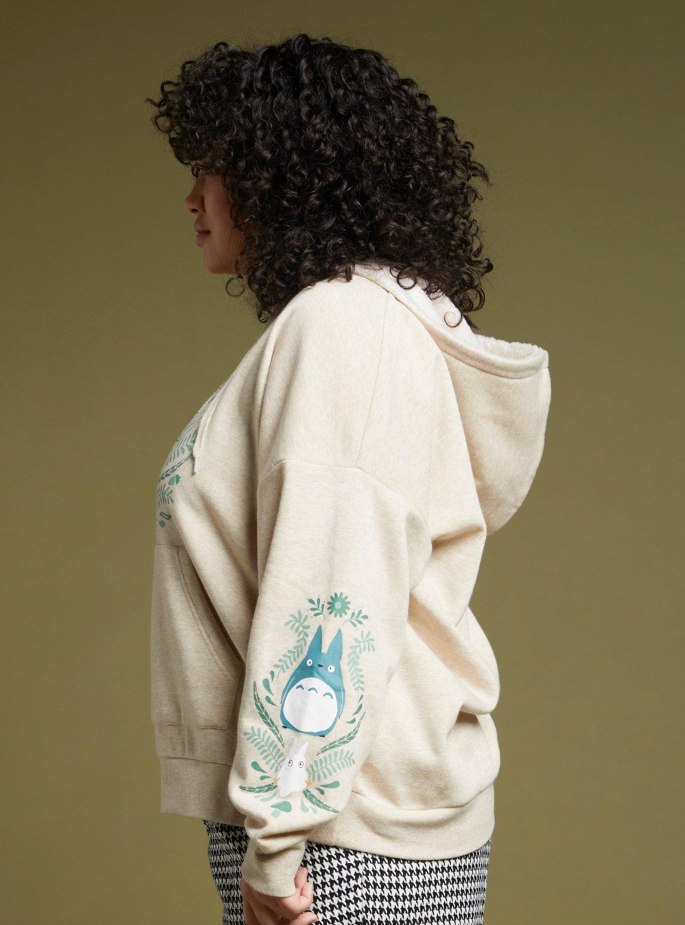 Her Universe Studio Ghibli My Neighbor Totoro Sherpa Lace-Up Hoodie Plus Size, MULTI, alternate