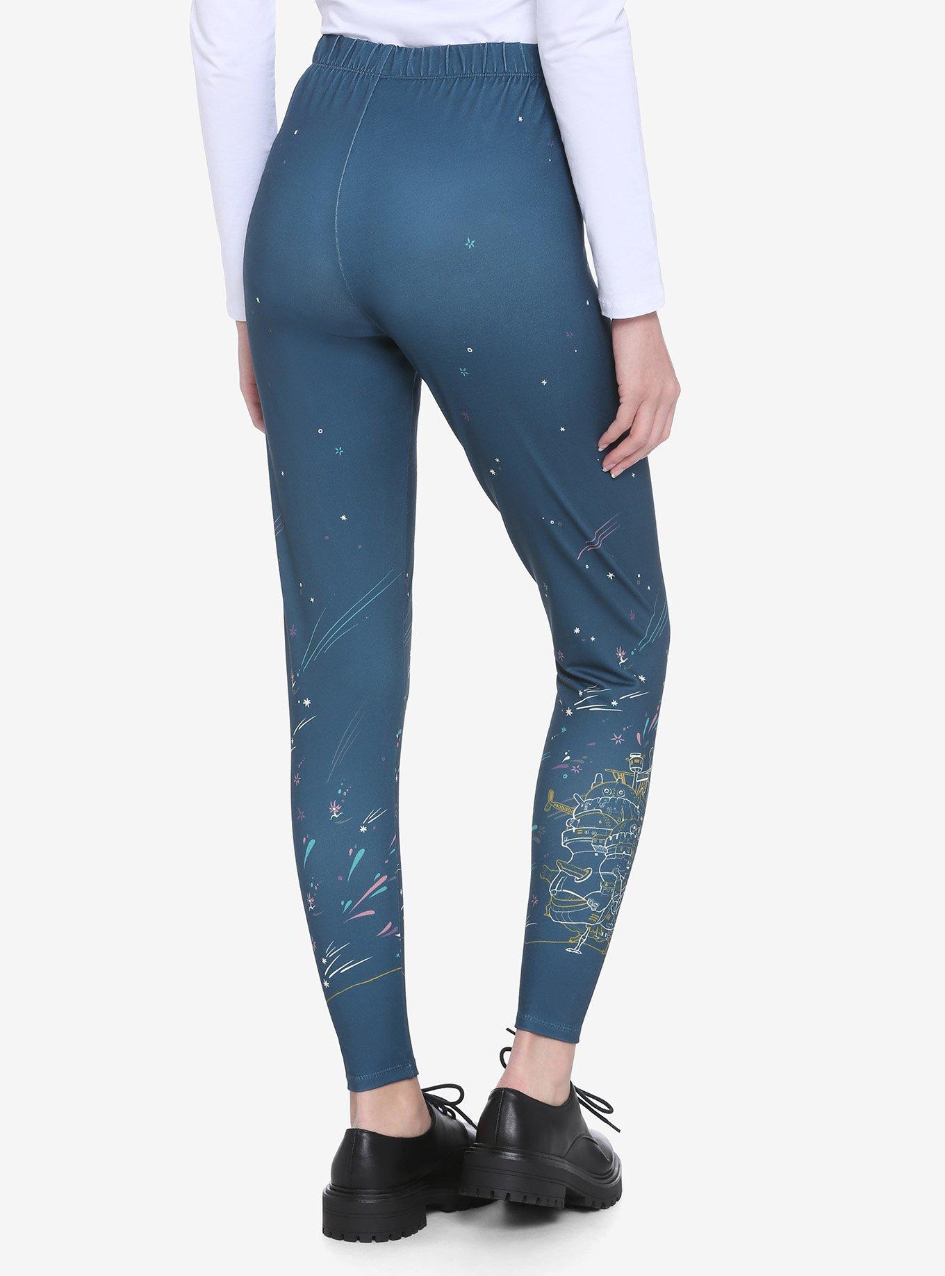 Her Universe Studio Ghibli Howl's Moving Castle Shooting Stars Leggings, MULTI, alternate