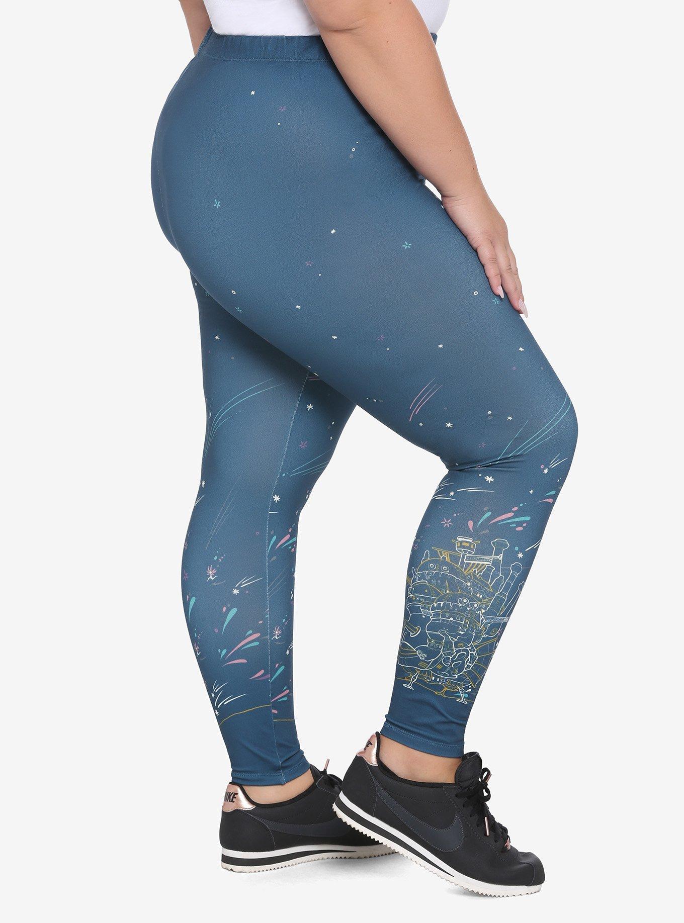 Her Universe Studio Ghibli Howl's Moving Castle Shooting Stars Leggings, MULTI, alternate