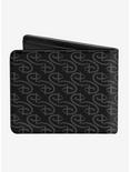 Disney Signature D Logo Monogram Black Gray Bifold Wallet, , alternate