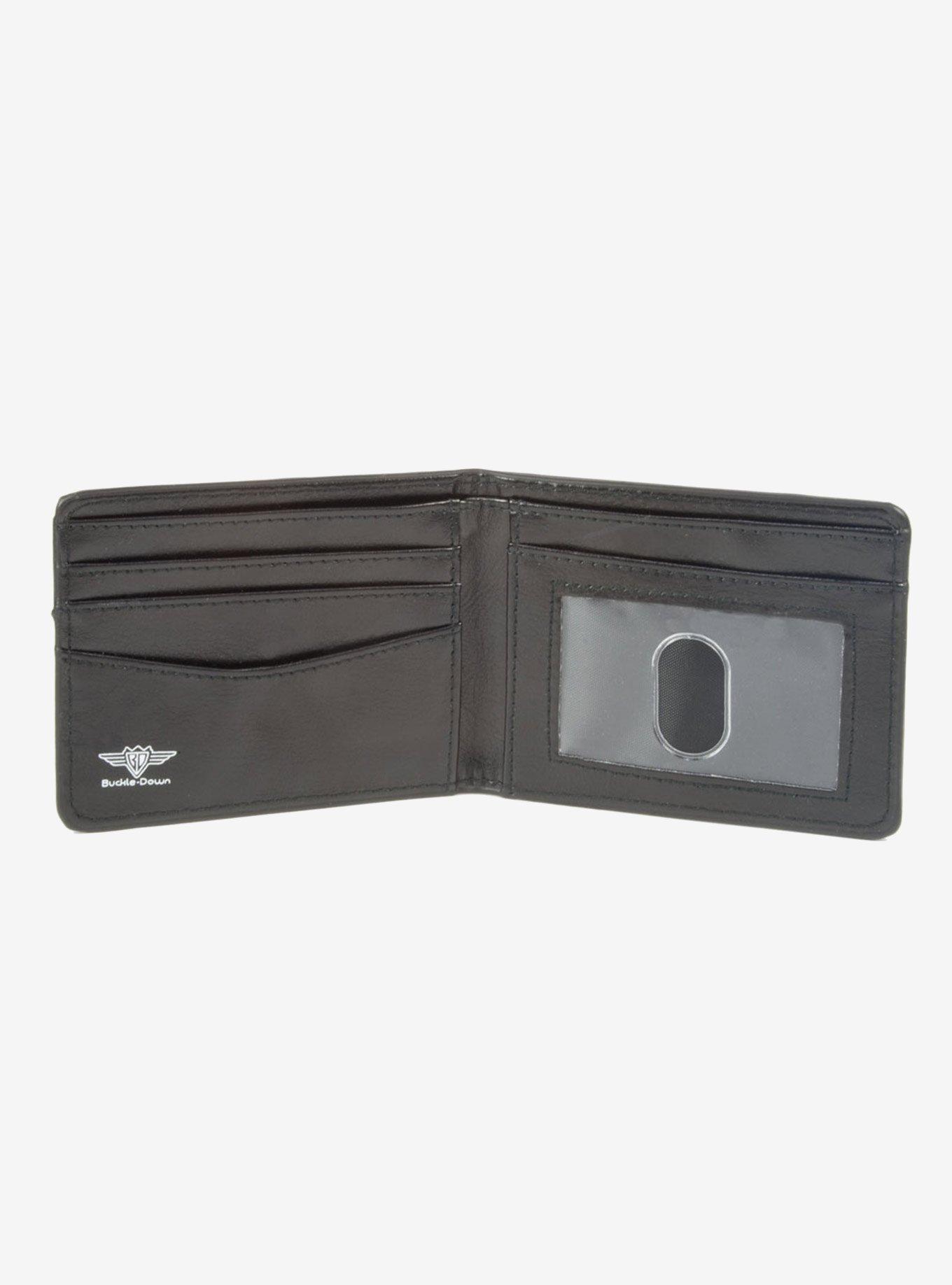 Plus Size Marvel Captain America Text A Logo Stripe Bifold Wallet, , alternate