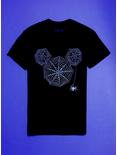 Disney Mickey Mouse Glow-In-The-Dark Spiderweb Girls T-Shirt, WHITE, alternate