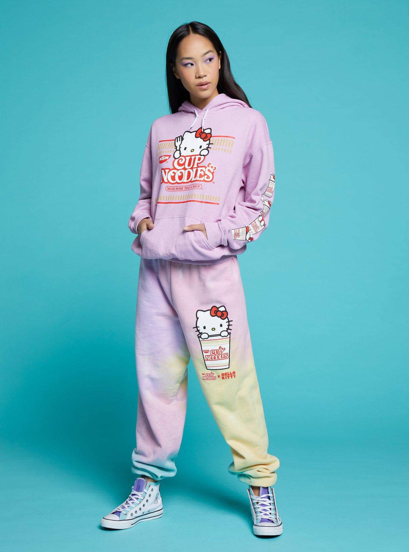 Nissin Cup Noodles X Hello Kitty Pink Girls Hoodie, MULTI, alternate