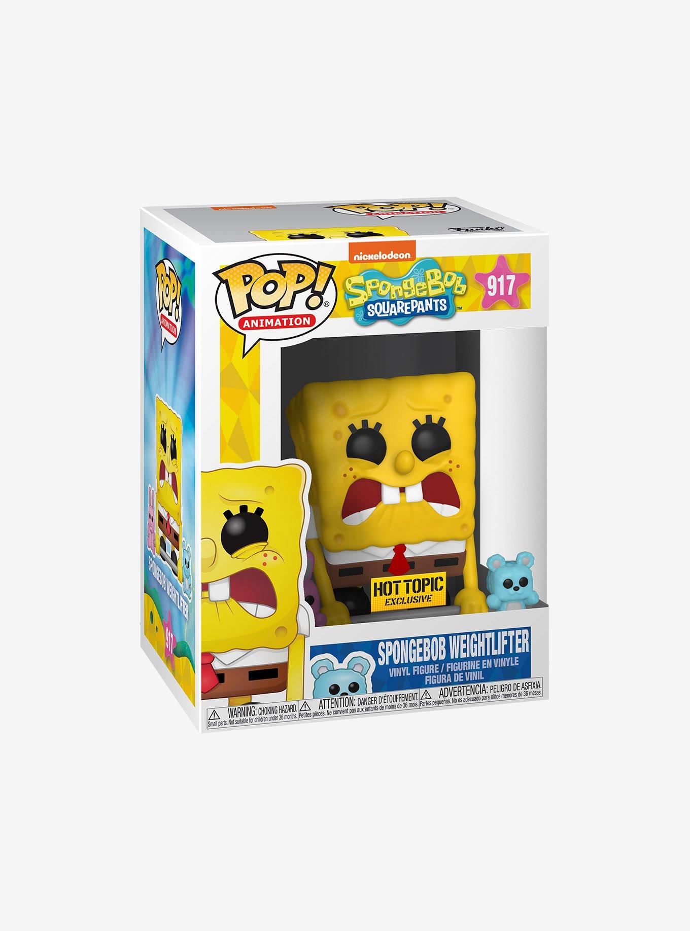 Funko SpongeBob SquarePants Pop! Animation SpongeBob Weightlifter Vinyl Figure Hot Topic Exclusive, , alternate