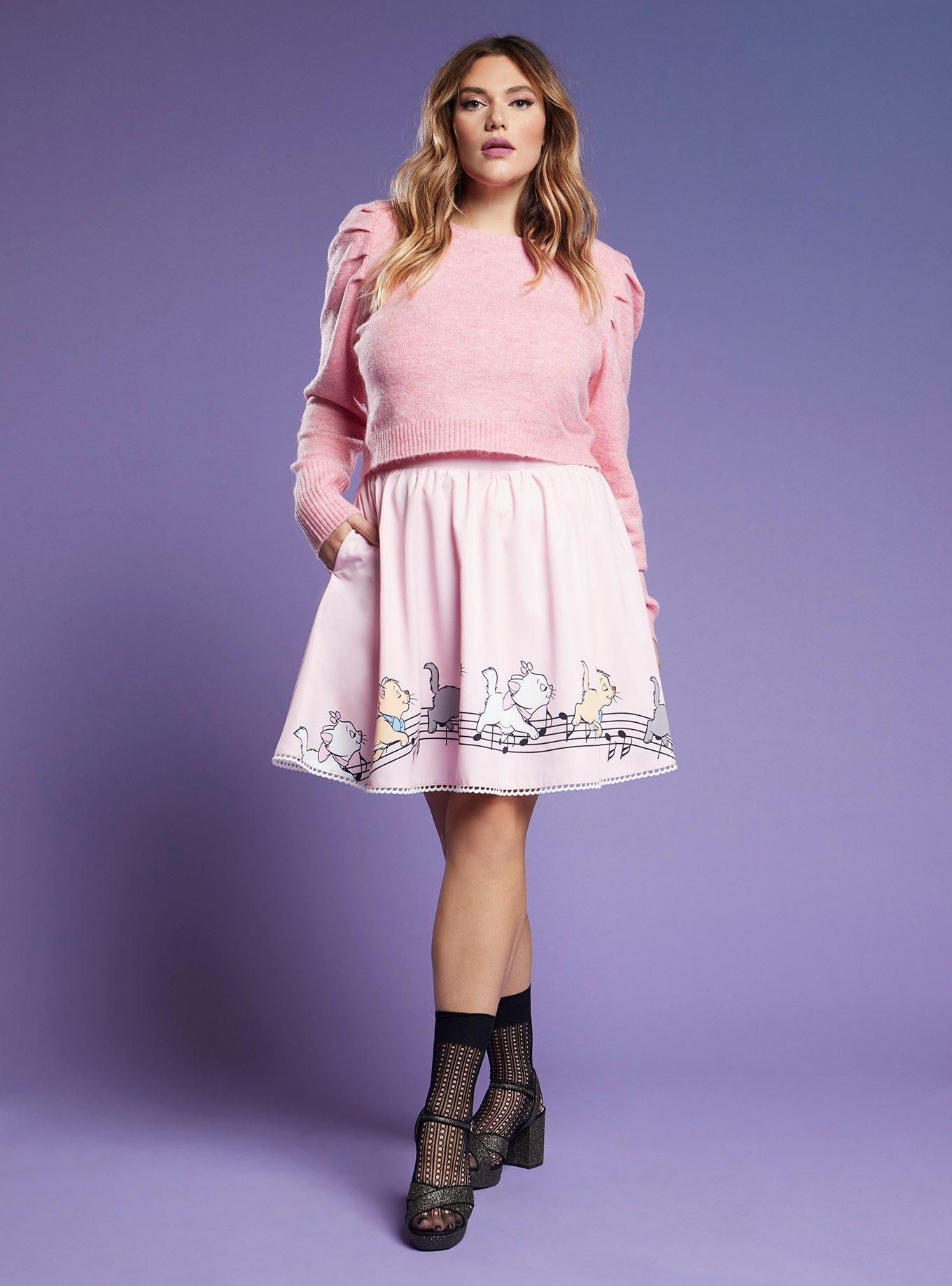Disney The Aristocats Kitten & Music Border Skirt Plus Size, MULTI, alternate