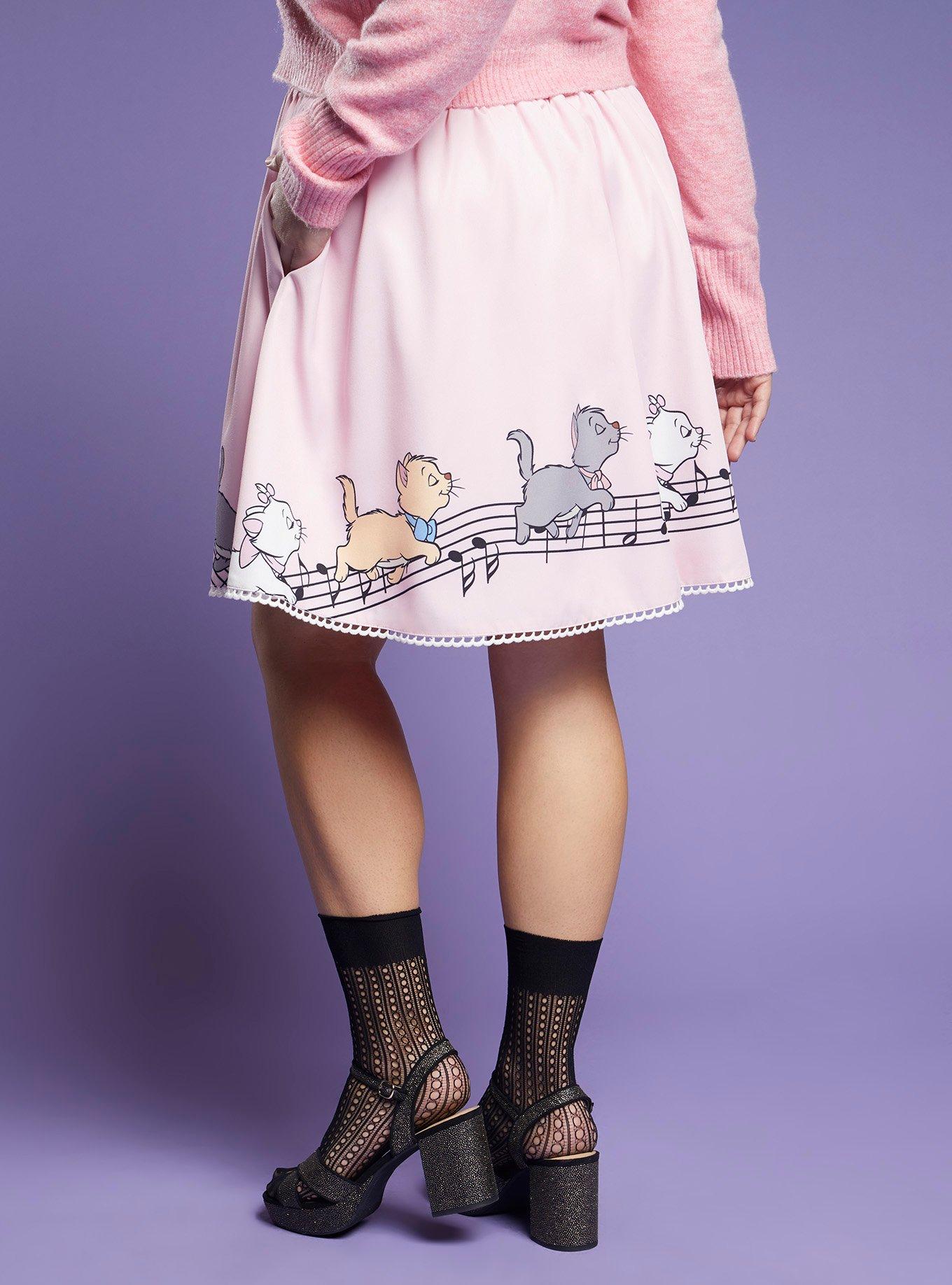 Disney The Aristocats Kitten & Music Border Skirt Plus Size, MULTI, alternate