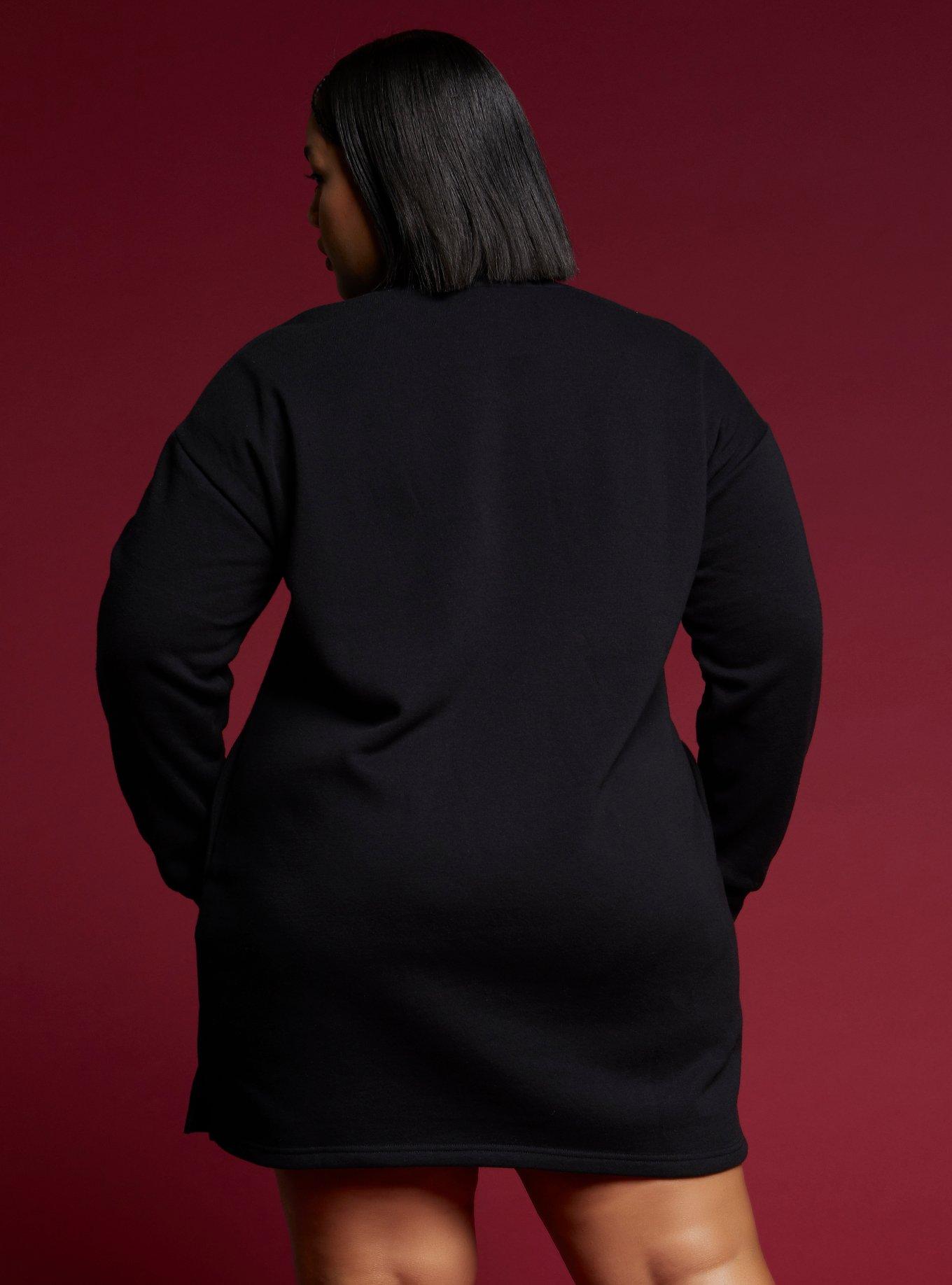 Disney Mickey Mouse Holiday Noel Sweatshirt Dress Plus Size, MULTI, alternate