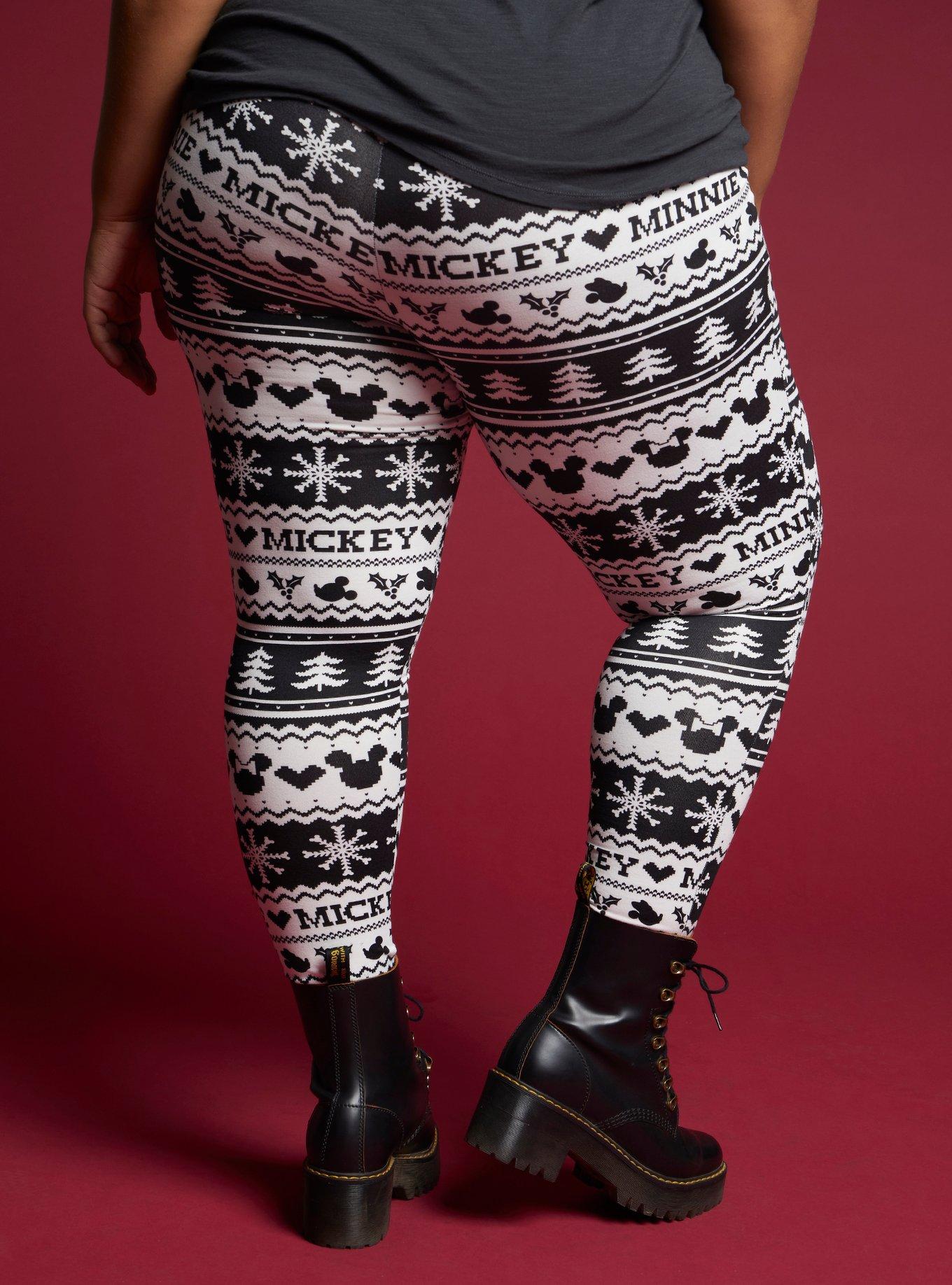 Disney Mickey Mouse Holiday Fair Isle Leggings Plus Size, MULTI, alternate