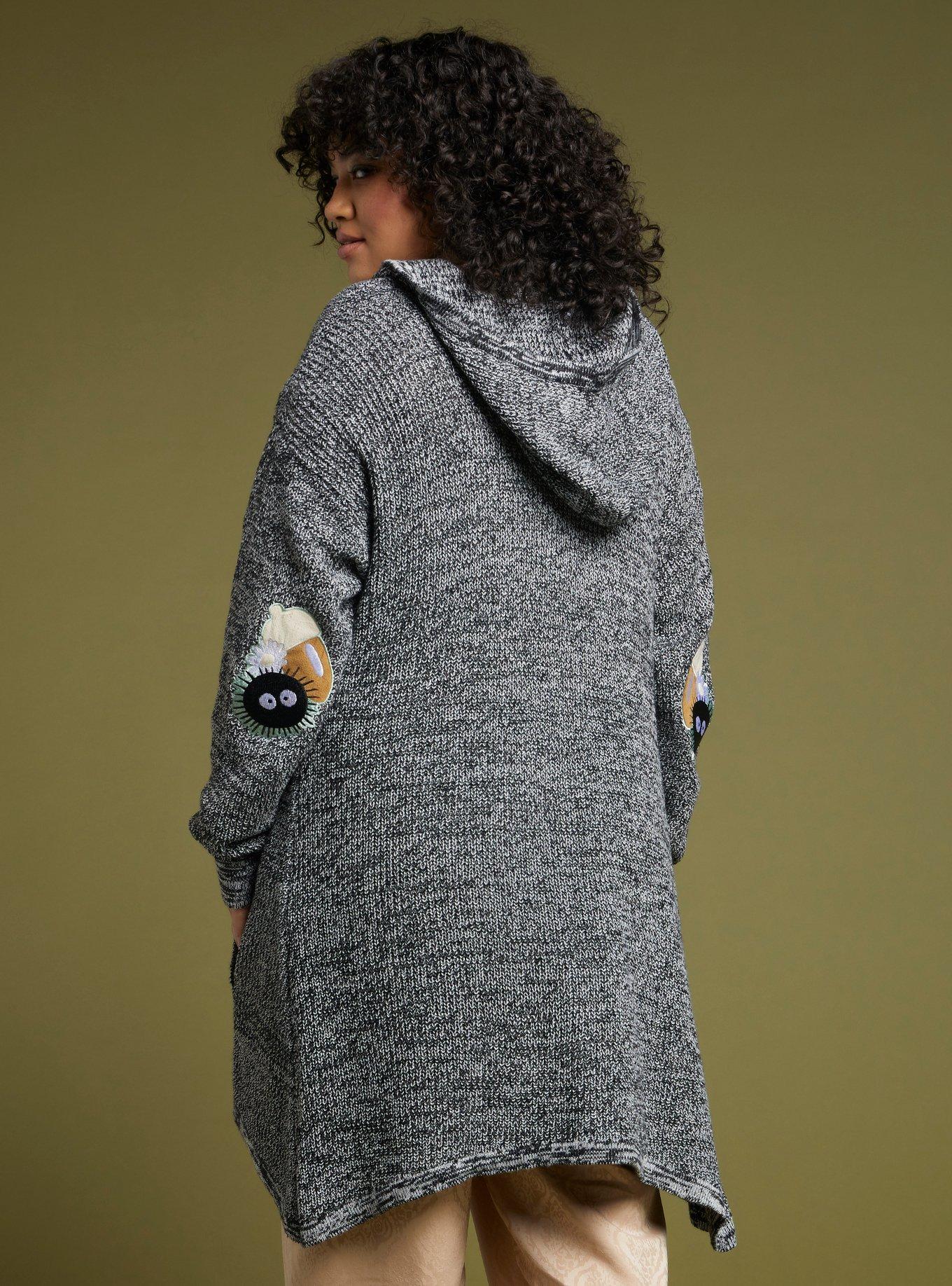 Her Universe Studio Ghibli My Neighbor Totoro Embroidered Patches Hooded Open Cardigan Plus Size, MULTI, alternate