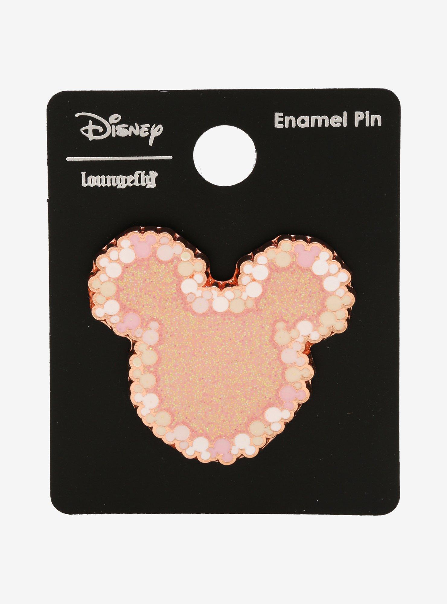 Loungefly Disney Mickey Mouse Head Pastel Glitter Enamel Pin | BoxLunch