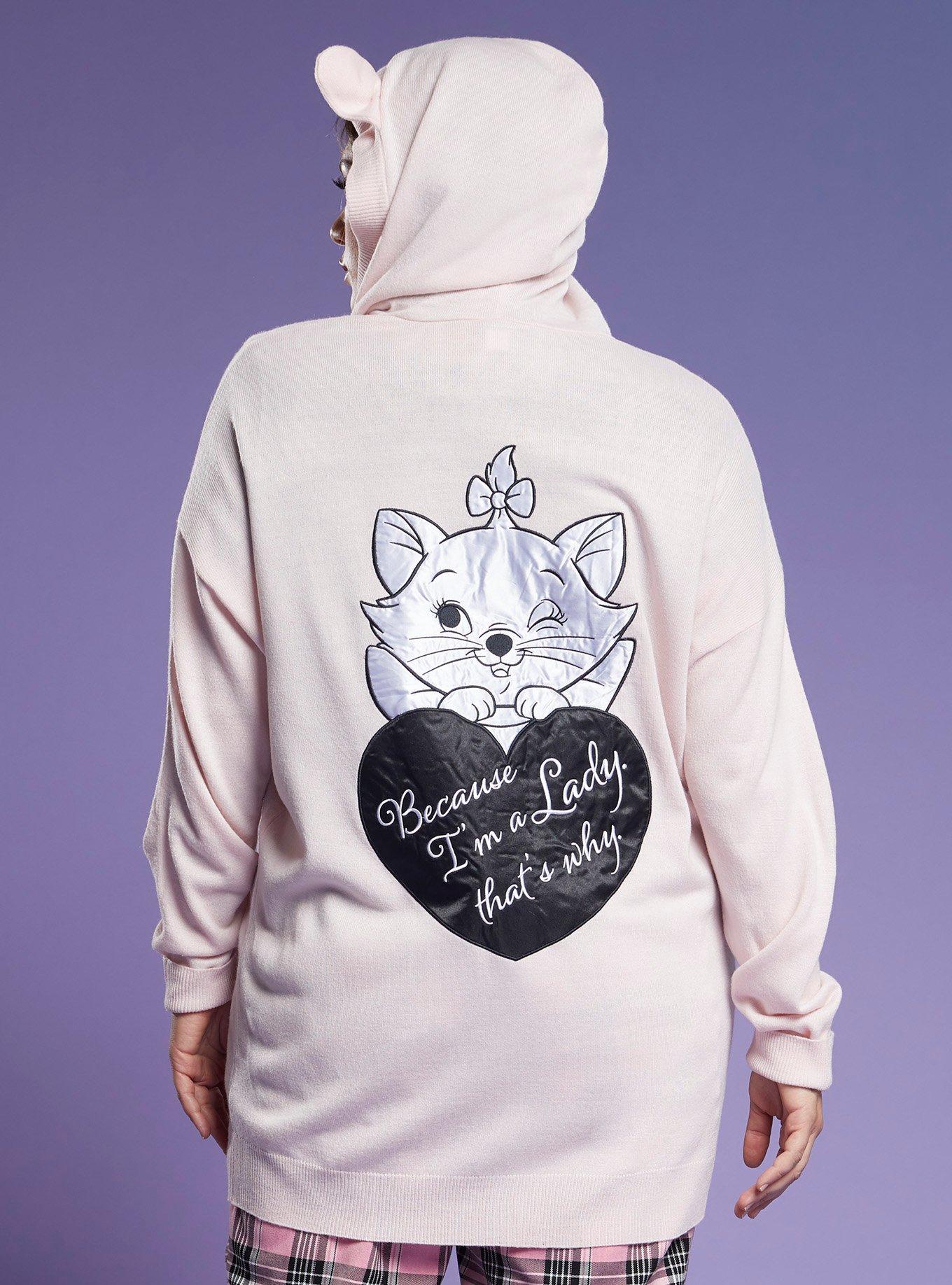Disney The Aristocats Marie Hooded Cardigan Plus Size, MULTI, alternate
