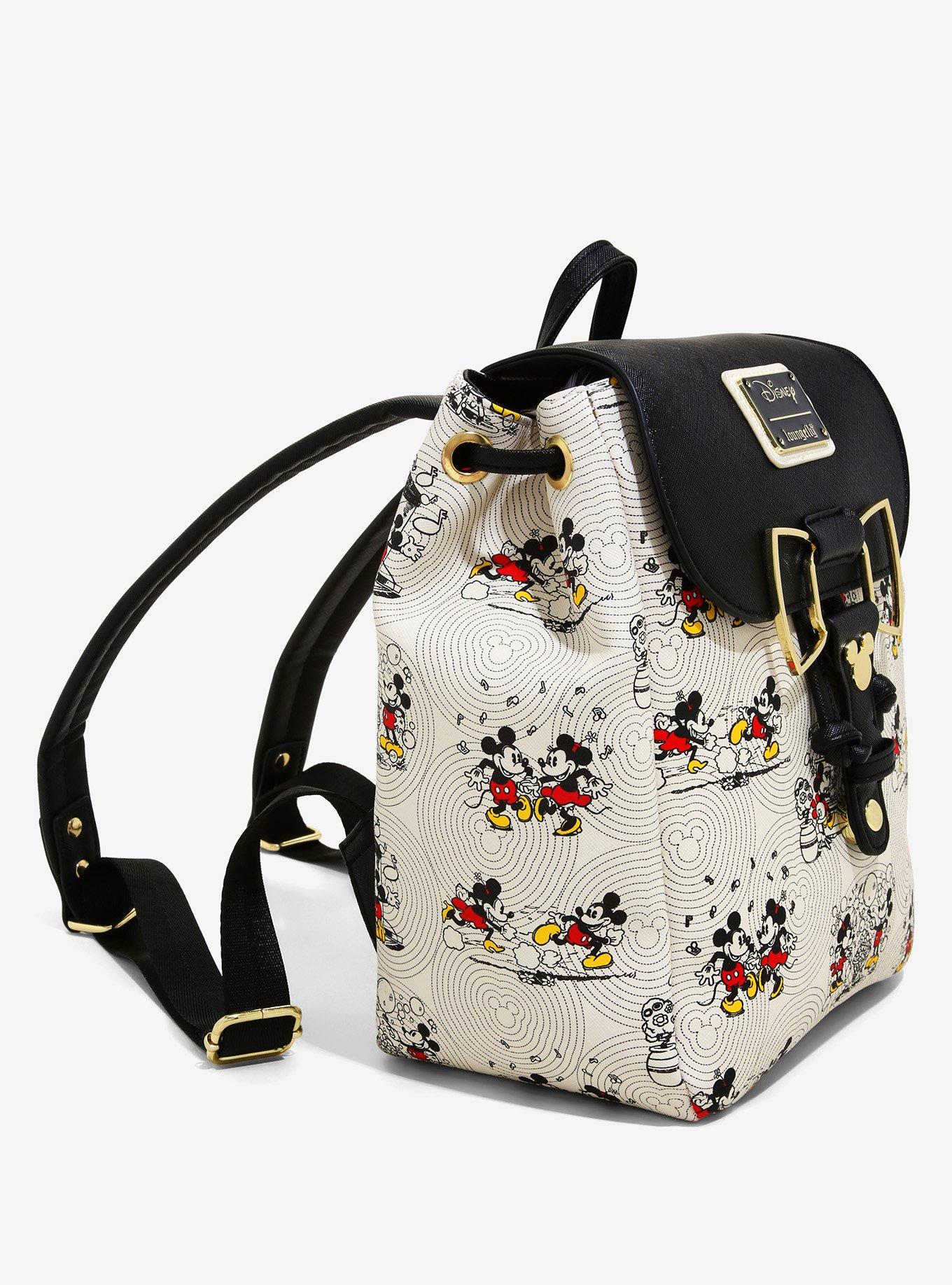 Loungefly Disney Mickey & Minnie Mouse Bow Hardware Mini Backpack, , alternate