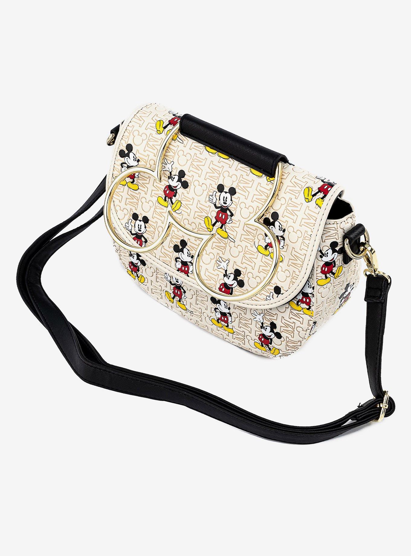 Loungefly Disney Mickey Mouse Hardware Allover Print Crossbody Bag, , alternate