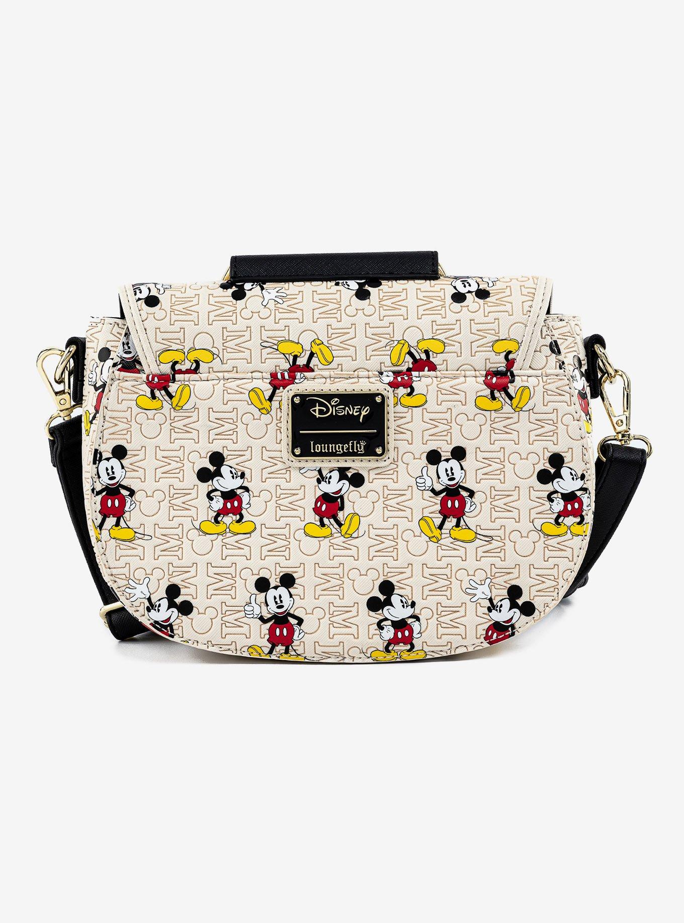 Loungefly Disney Mickey Mouse Hardware Allover Print Crossbody Bag, , alternate