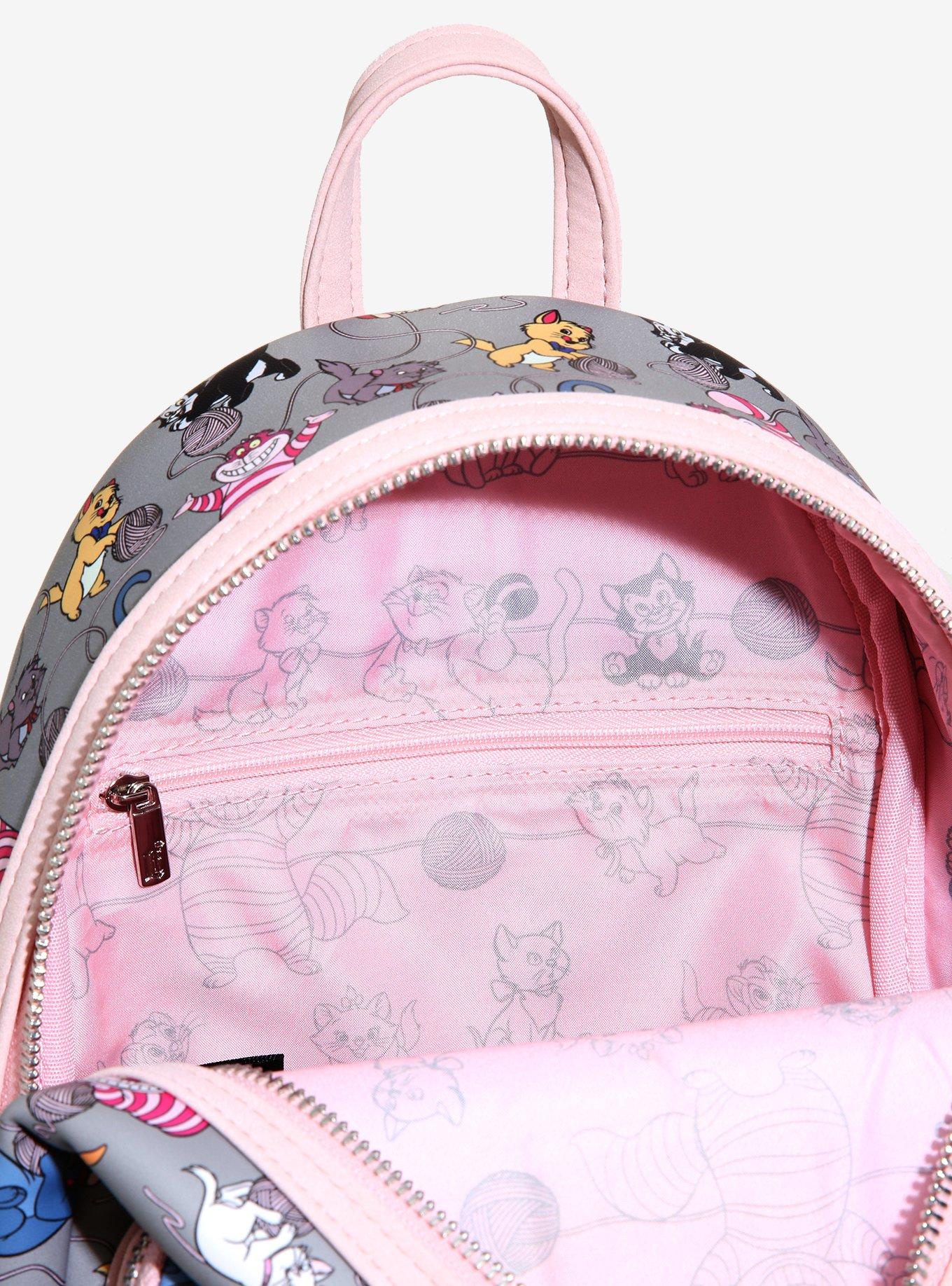 Loungefly Disney Cats Yarn Allover Print Mini Backpack, , alternate