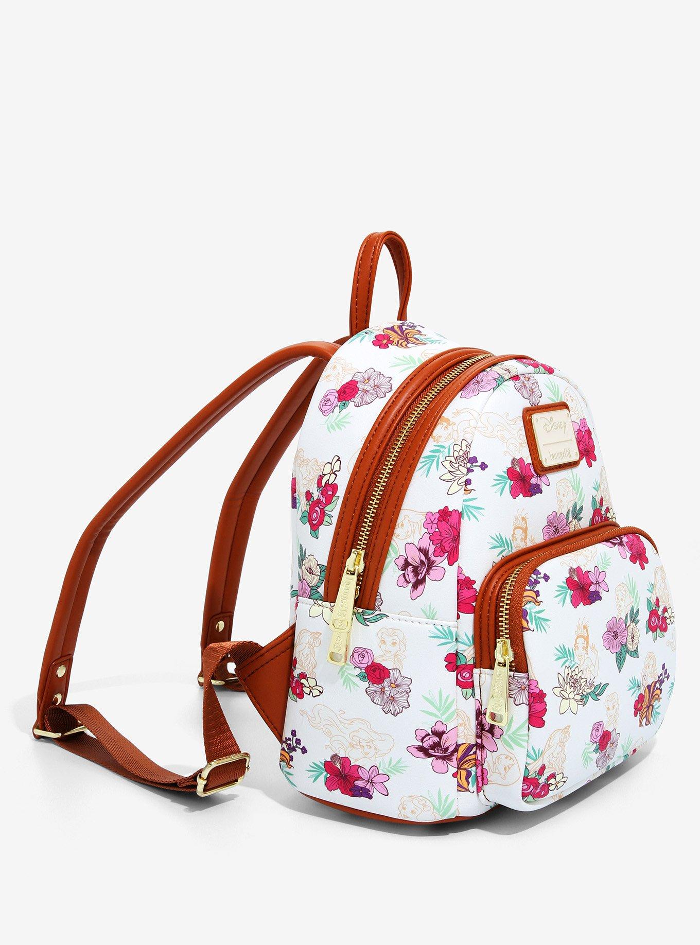 Loungefly Disney Princess Fall Floral Mini Backpack, , alternate