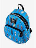 Loungefly Star Wars Action Figures Allover Print Mini Backpack, , alternate