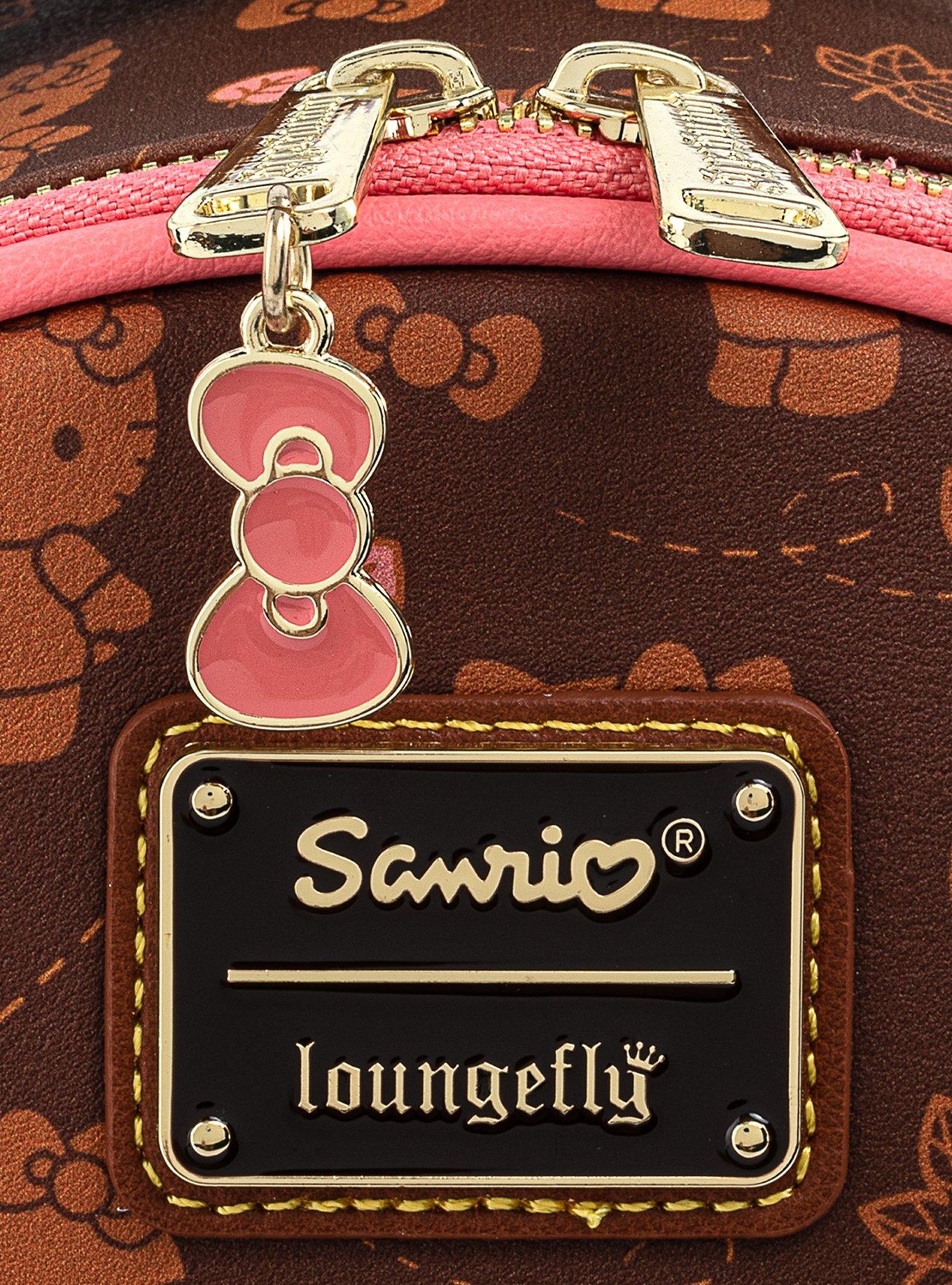 Loungefly Sanrio Hello Kitty Pumpkin Spice Allover Print Convertible Mini Backpack, , alternate