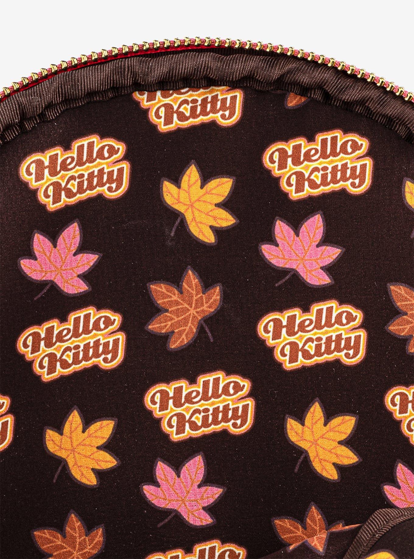Loungefly Sanrio Hello Kitty Pumpkin Spice Allover Print Convertible Mini Backpack, , alternate