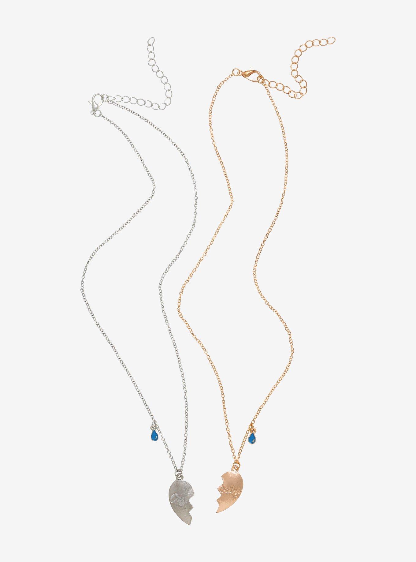 Cry Baby Heart Best Friend Necklace Set, , alternate
