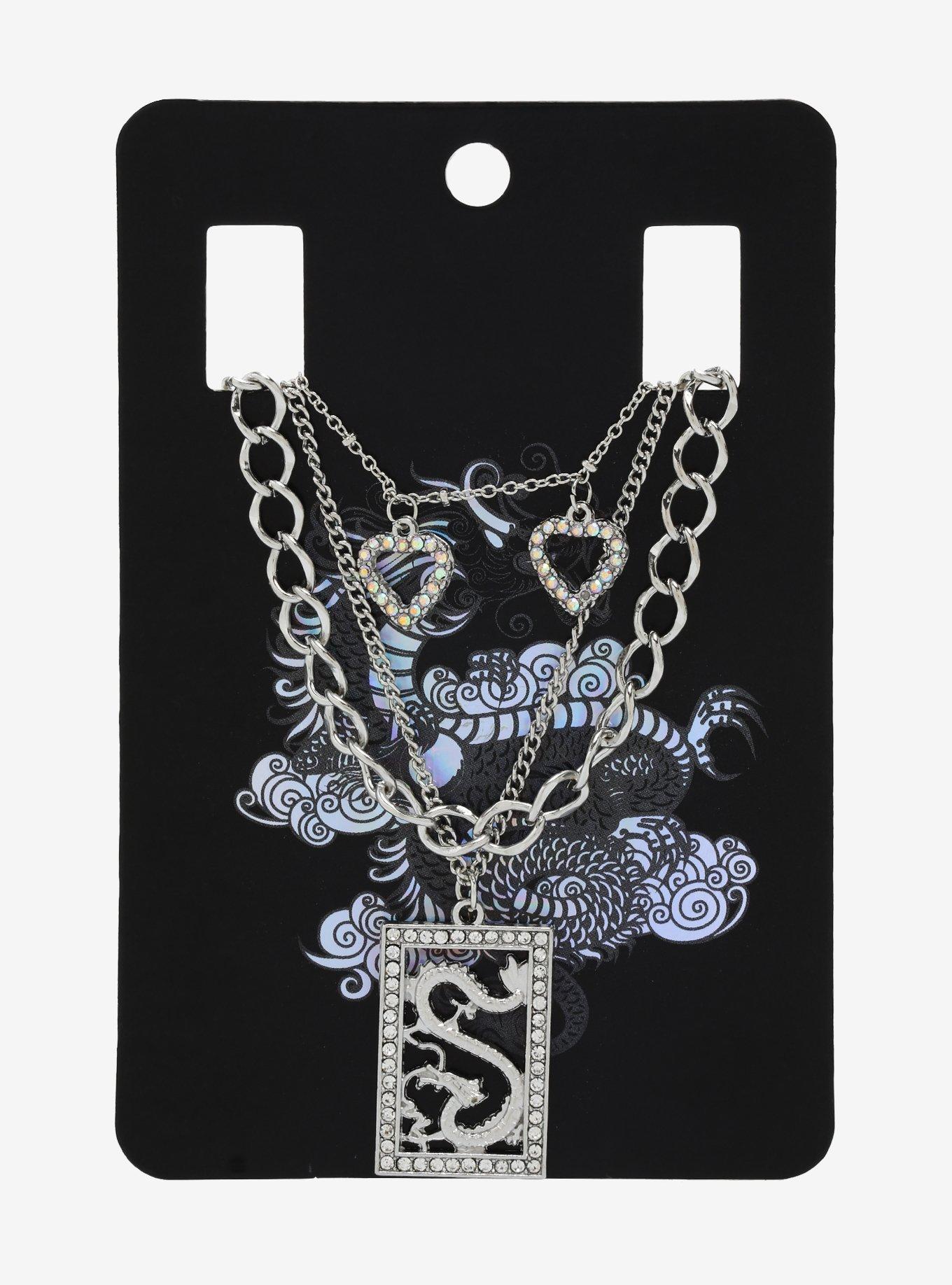 Dragon Heart CZ Necklace Set, , alternate