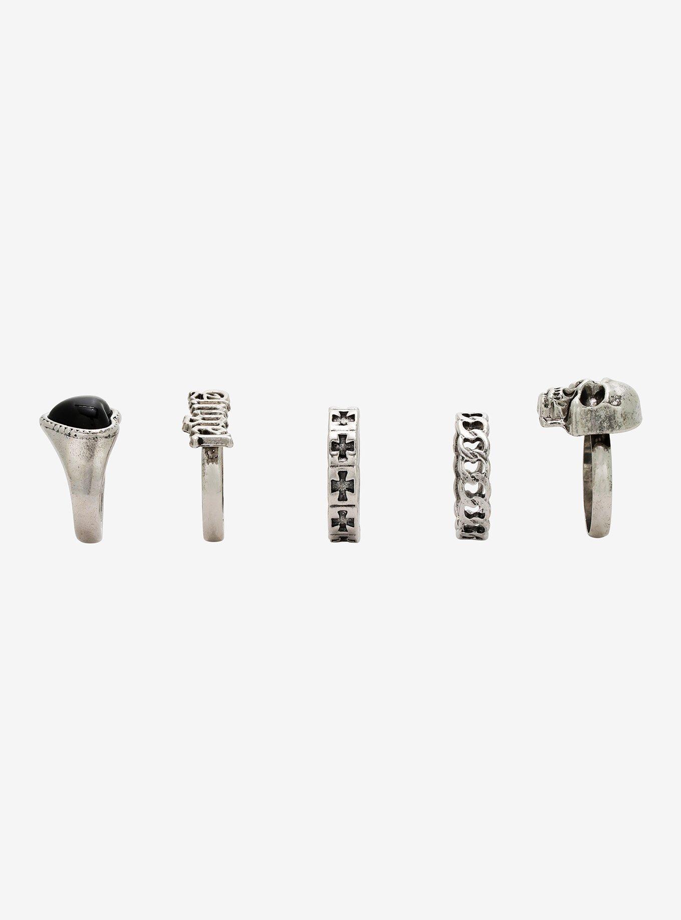 Skull Angel Ring Set, , alternate