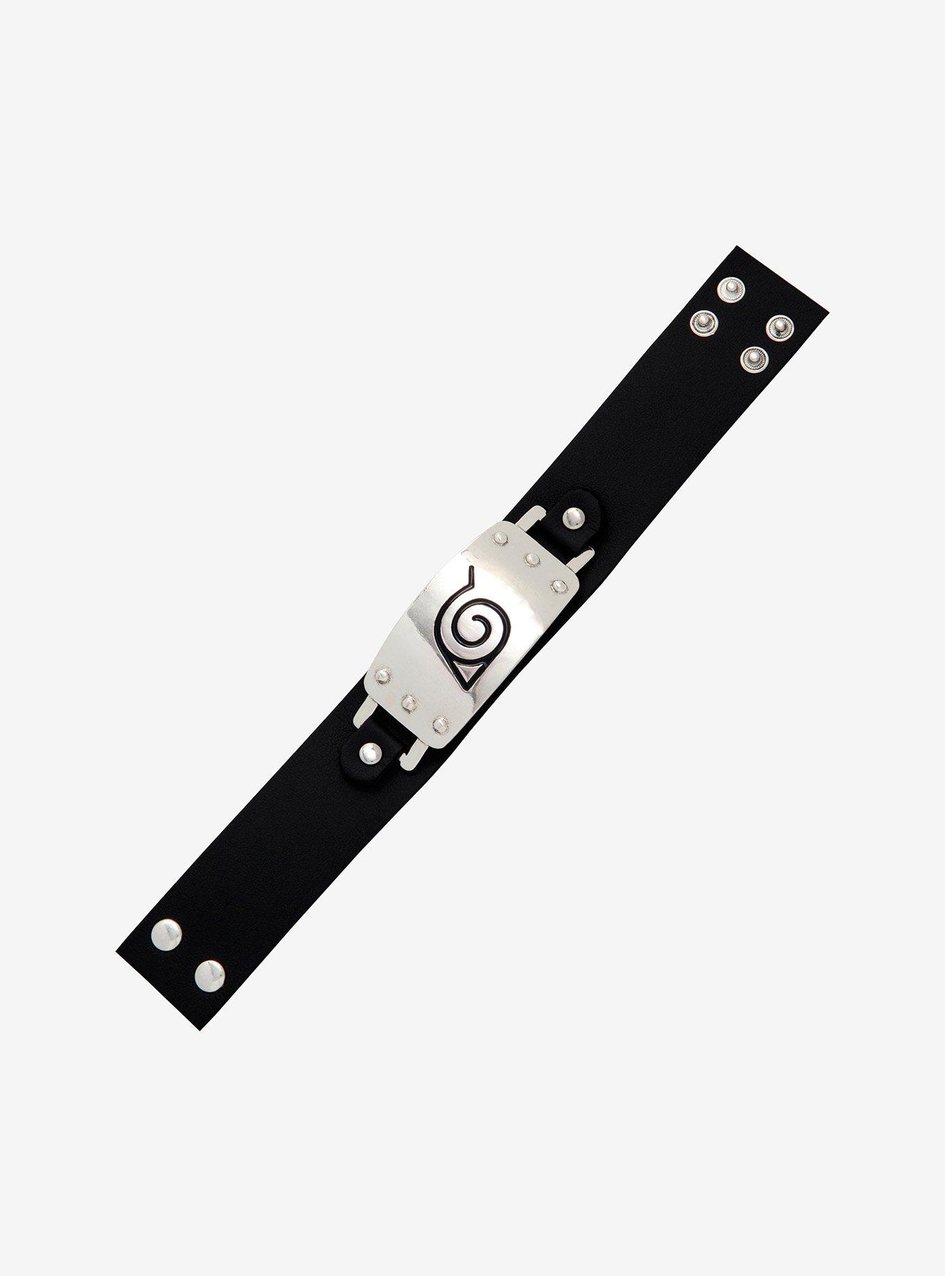 Naruto Shippuden Hidden Leaf Forehead Protector Cuff Bracelet, , alternate