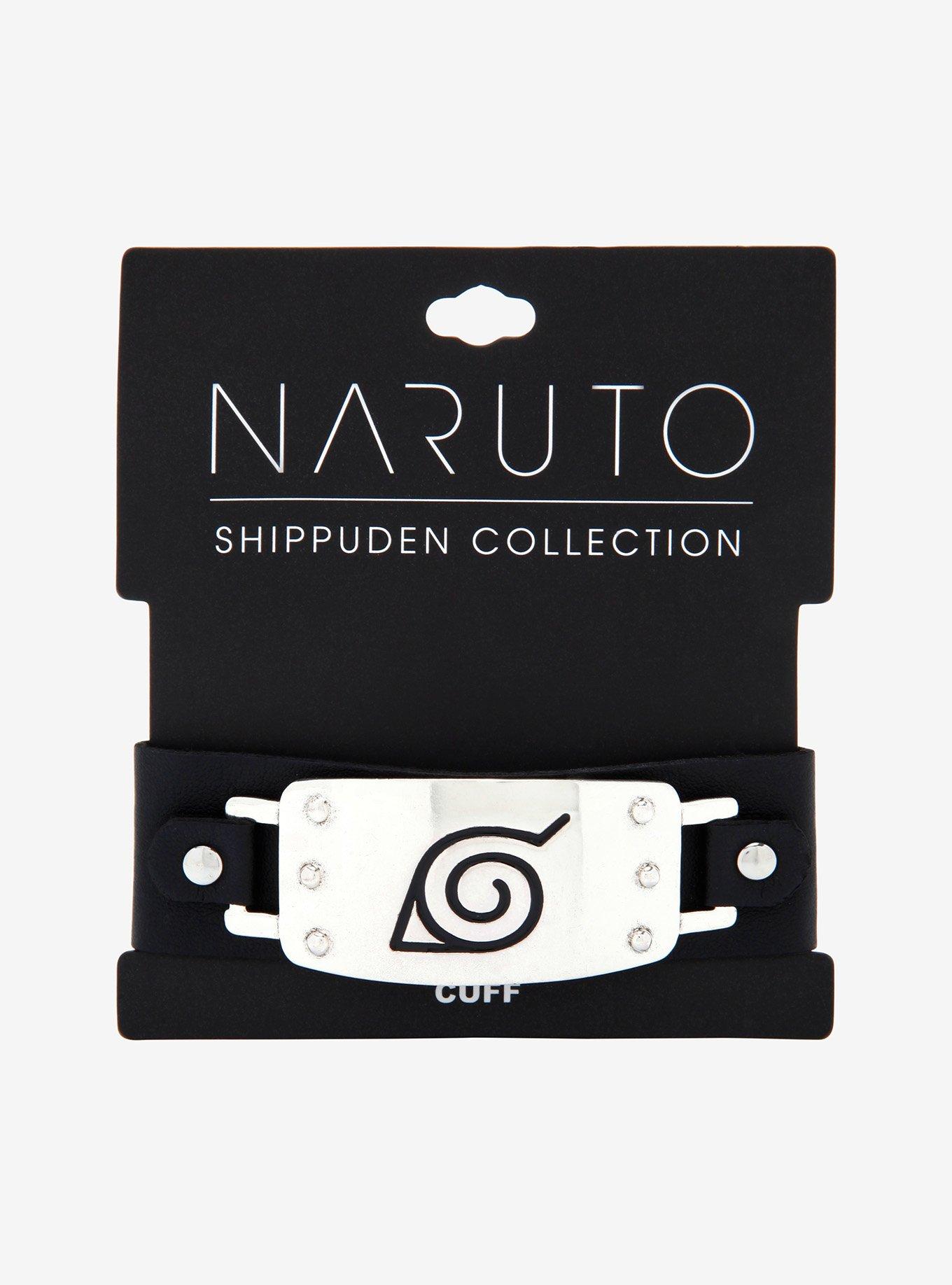 Naruto Shippuden Hidden Leaf Forehead Protector Cuff Bracelet, , alternate