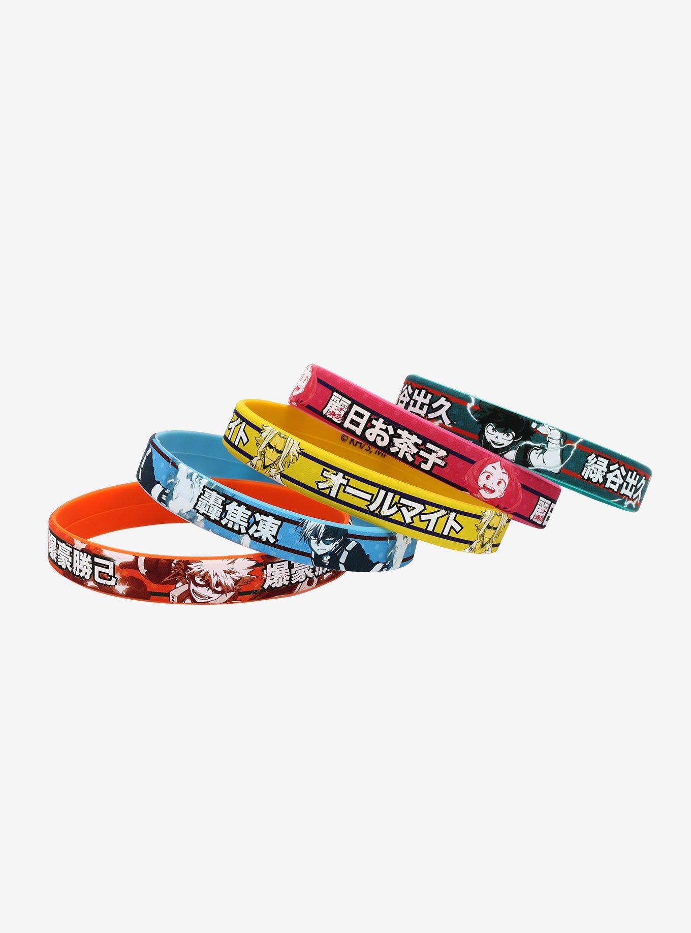 My Hero Academia Characters Rubber Bracelet Set, , alternate