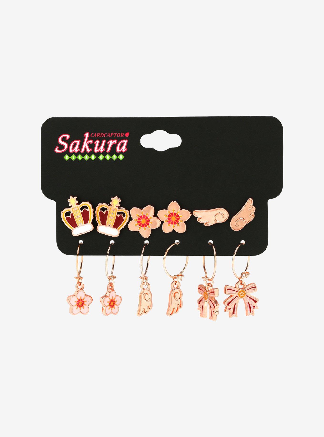 Cardcaptor Sakura: Clear Card Rose Gold Earring Set, , alternate