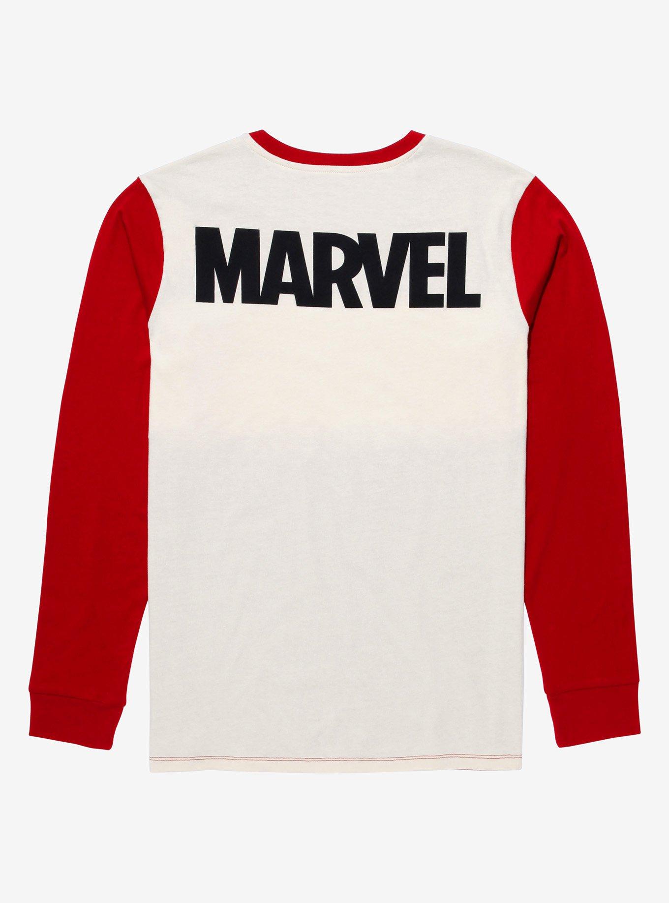 Marvel Logo Color-Block Long-Sleeve T-Shirt, MULTI, alternate