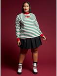 Disney Mickey Mouse Holiday Stripe Mock Neck Girls Long-Sleeve T-Shirt Plus Size, MULTI, alternate