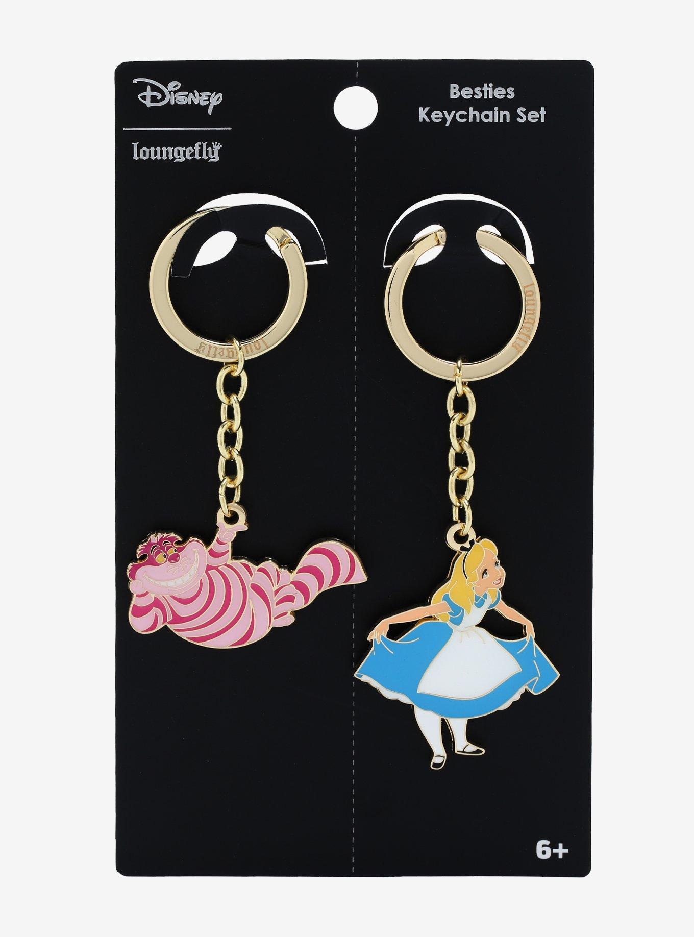 Loungefly Disney Alice in Wonderland Alice & Cheshire Cat Keychain Set - BoxLunch Exclusive, , alternate
