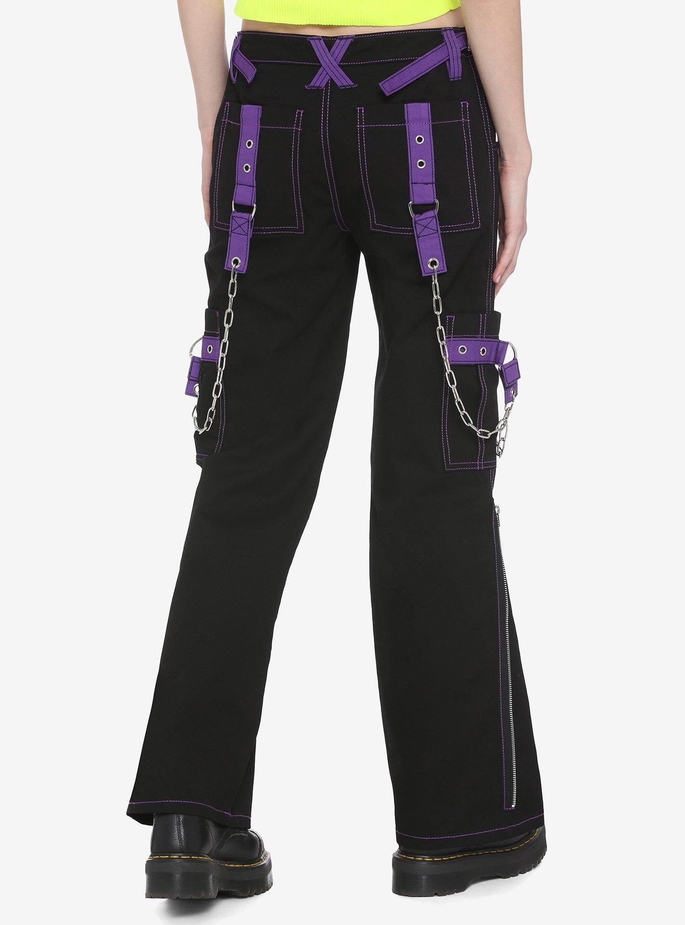 Hottopic Tripp black pant purple accent 3 Goth Punk emo