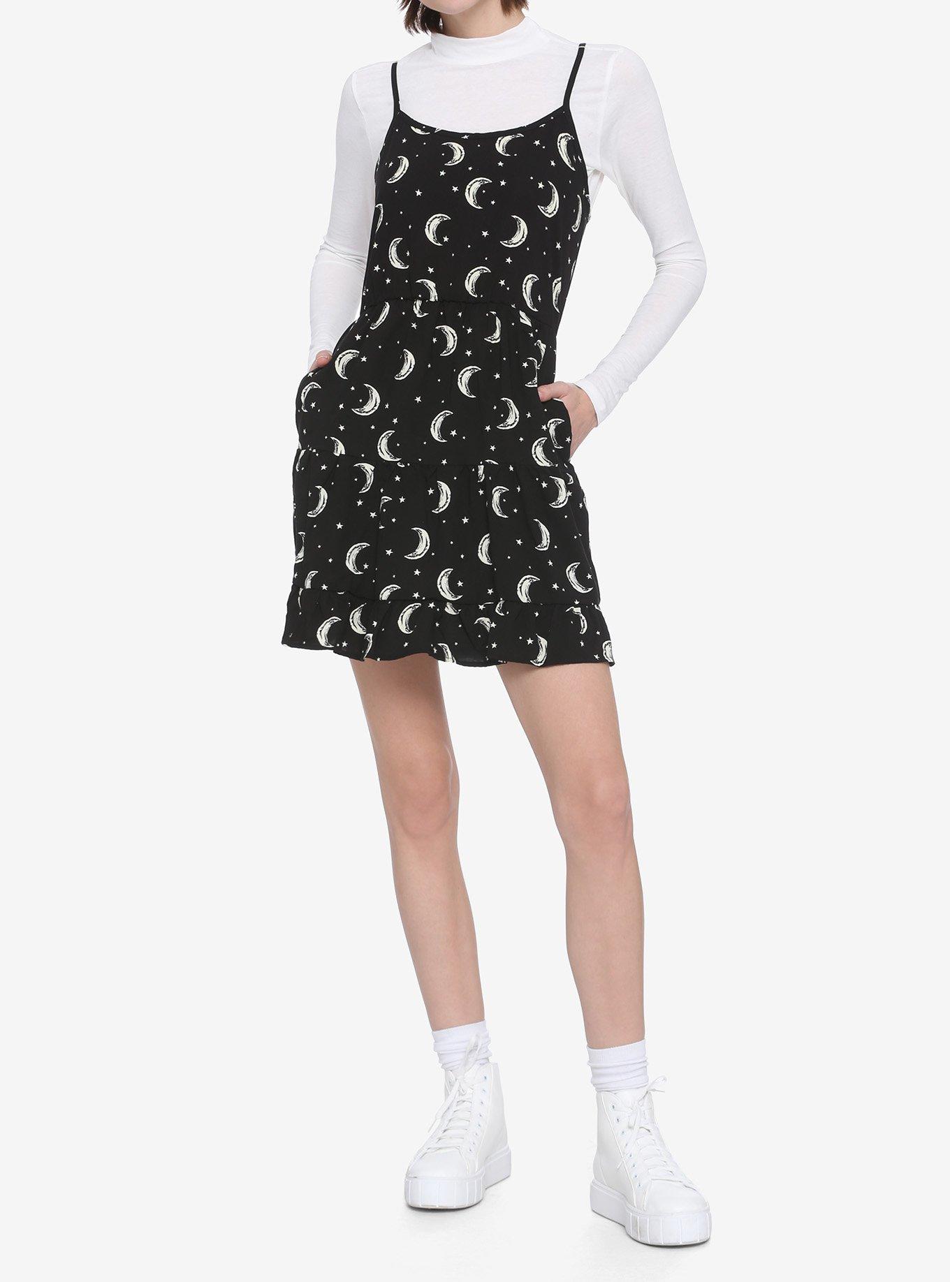 Crescent Moons Layered Dress, STARRY MOON, alternate
